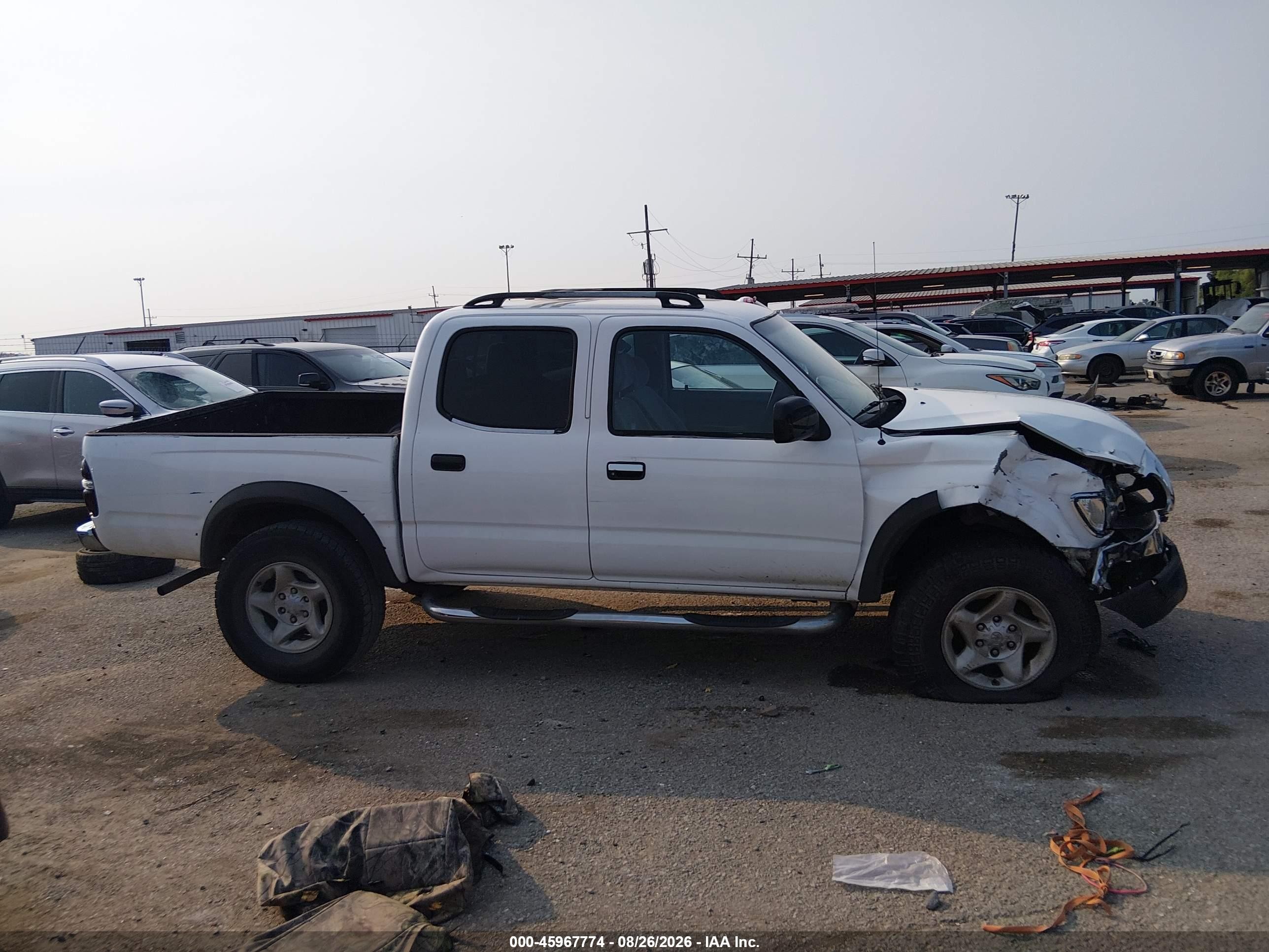 2002 Toyota Tacoma Prerunner V6 White vin: 5TEGN92N62Z070425