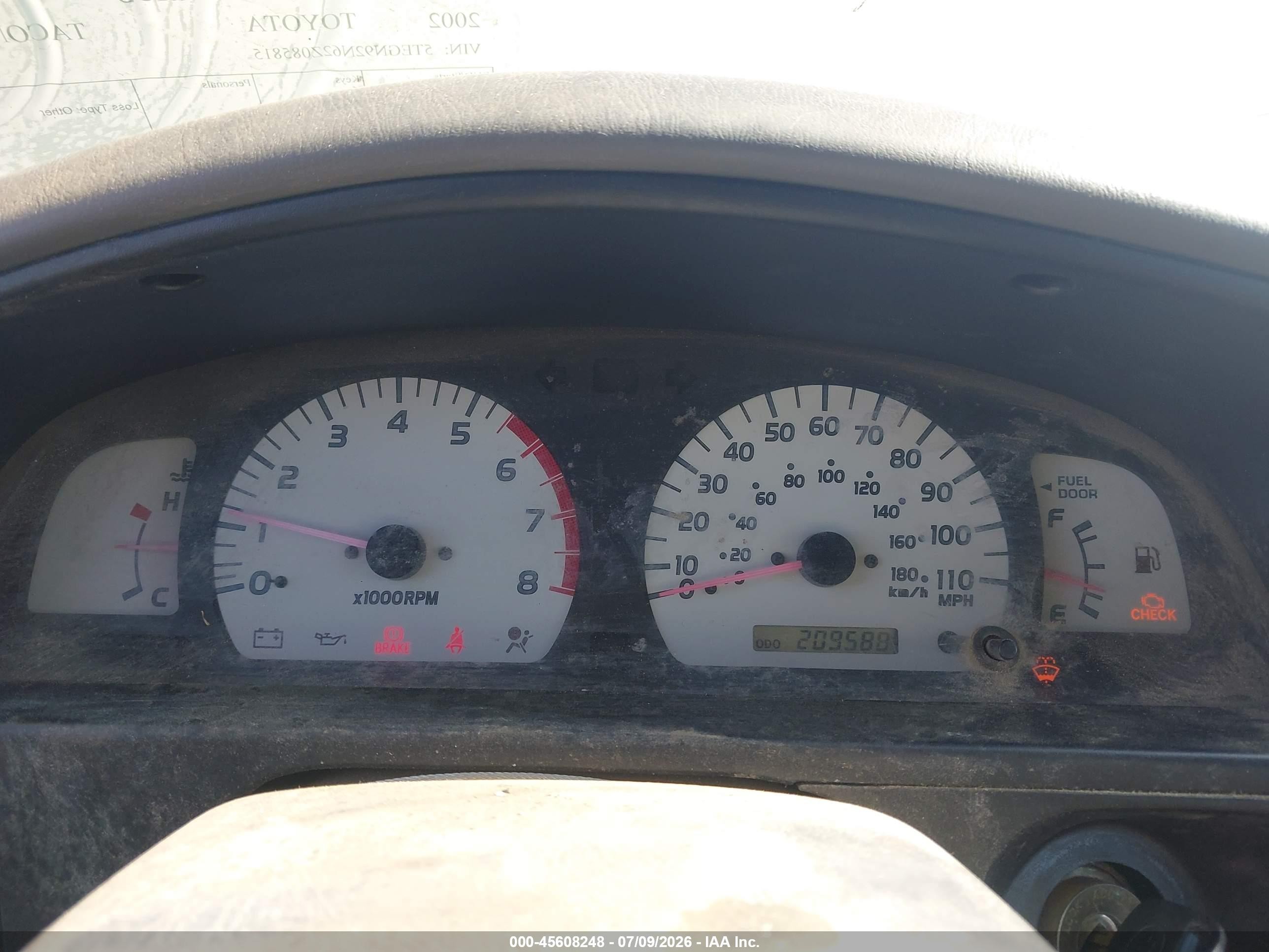 2002 Toyota Tacoma Prerunner V6 Silver vin: 5TEGN92N62Z085815
