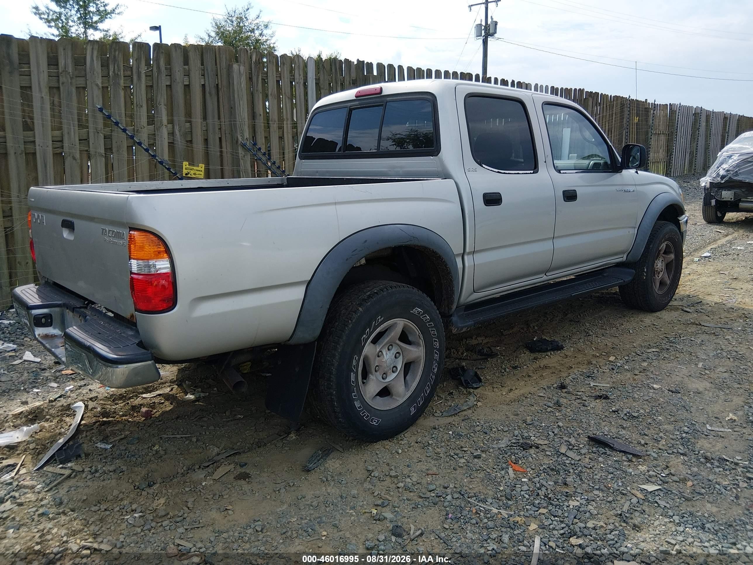 2002 Toyota Tacoma Prerunner V6 Silver vin: 5TEGN92N62Z898202