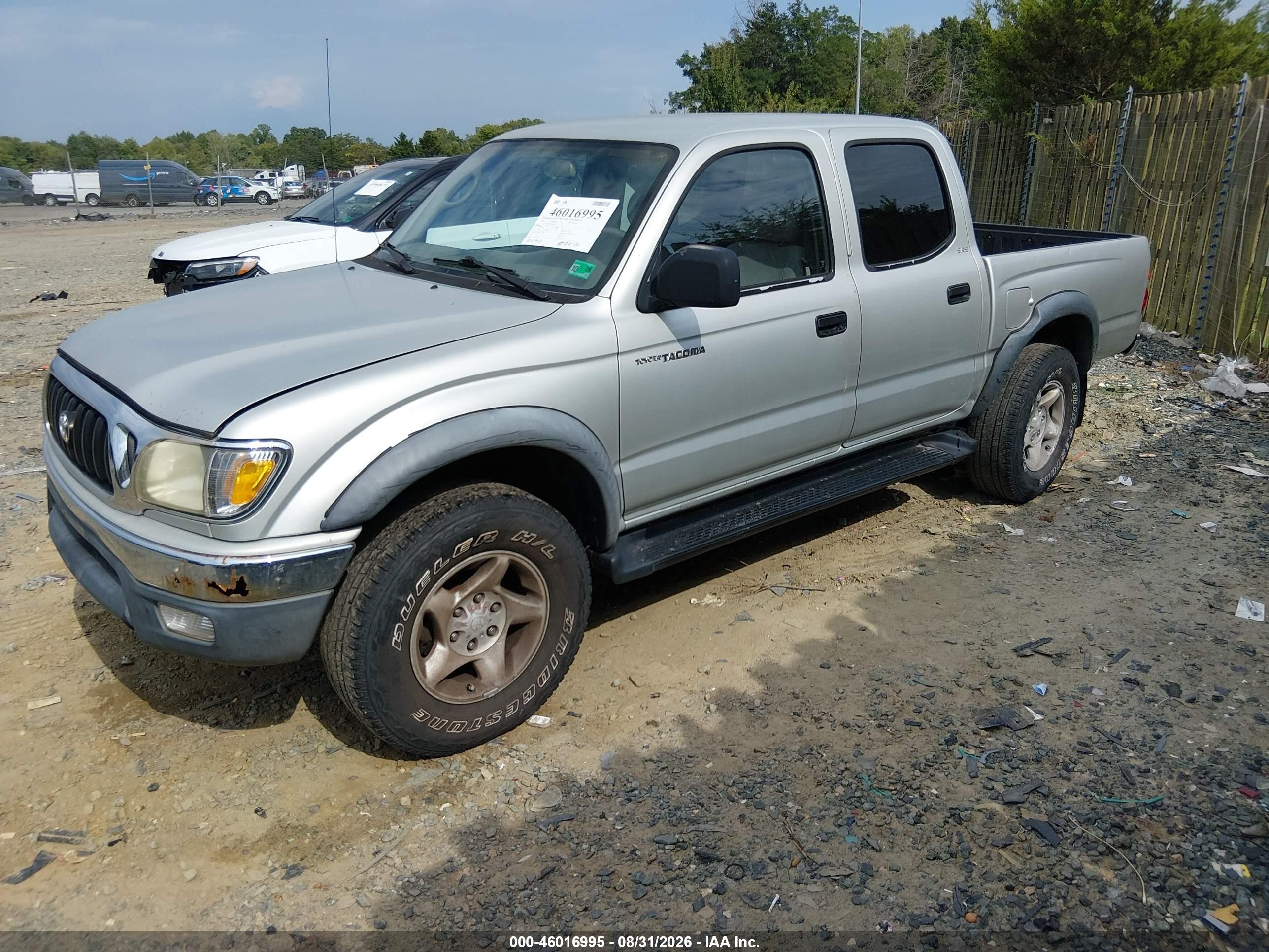 2002 Toyota Tacoma Prerunner V6 Silver vin: 5TEGN92N62Z898202