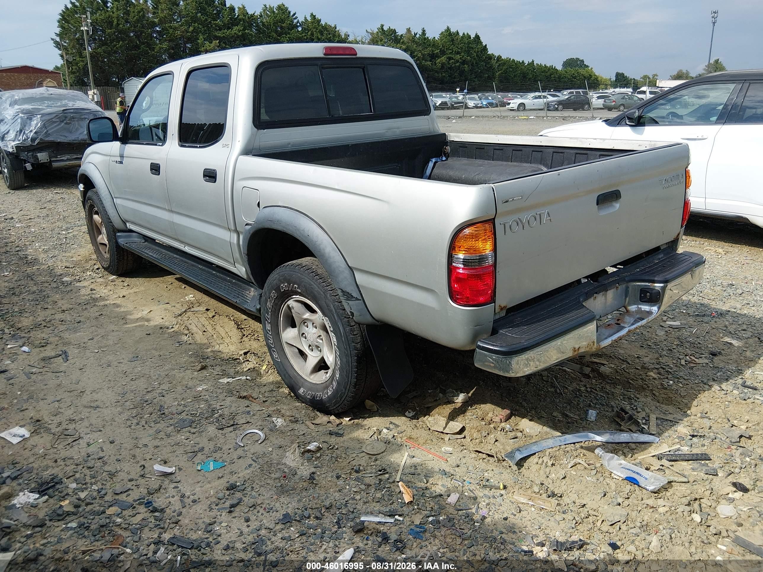 2002 Toyota Tacoma Prerunner V6 Silver vin: 5TEGN92N62Z898202