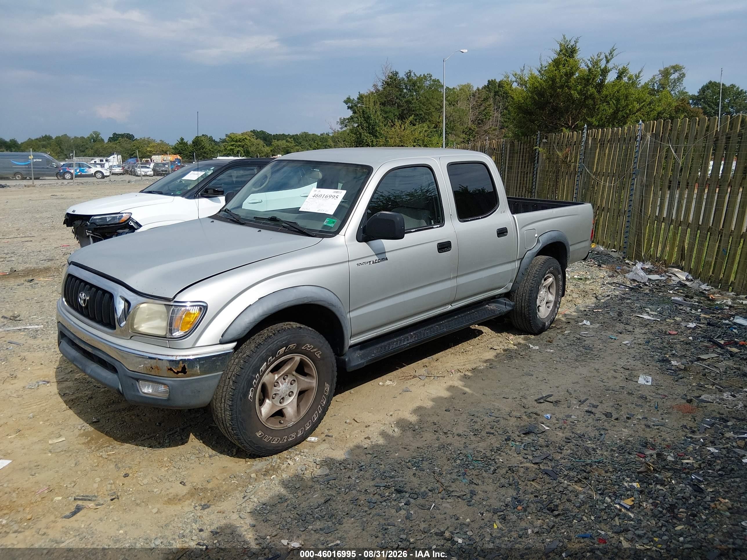 2002 Toyota Tacoma Prerunner V6 Silver vin: 5TEGN92N62Z898202