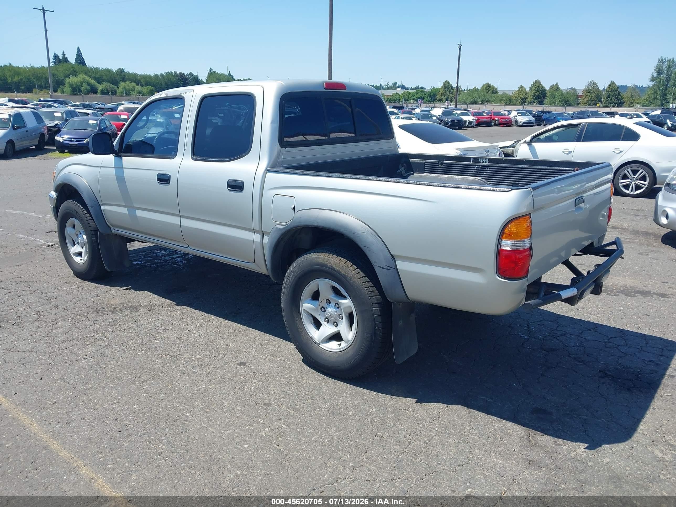 2003 Toyota Tacoma Prerunner V6 Silver vin: 5TEGN92N63Z254801