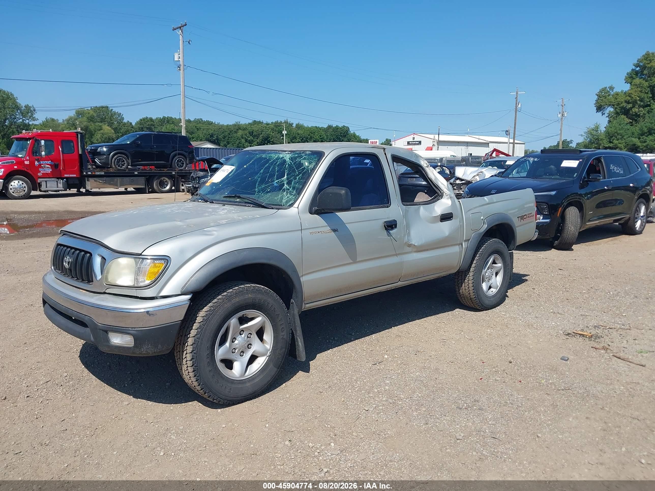 2004 Toyota Tacoma Prerunner V6 Серебряный vin: 5TEGN92N64Z384837