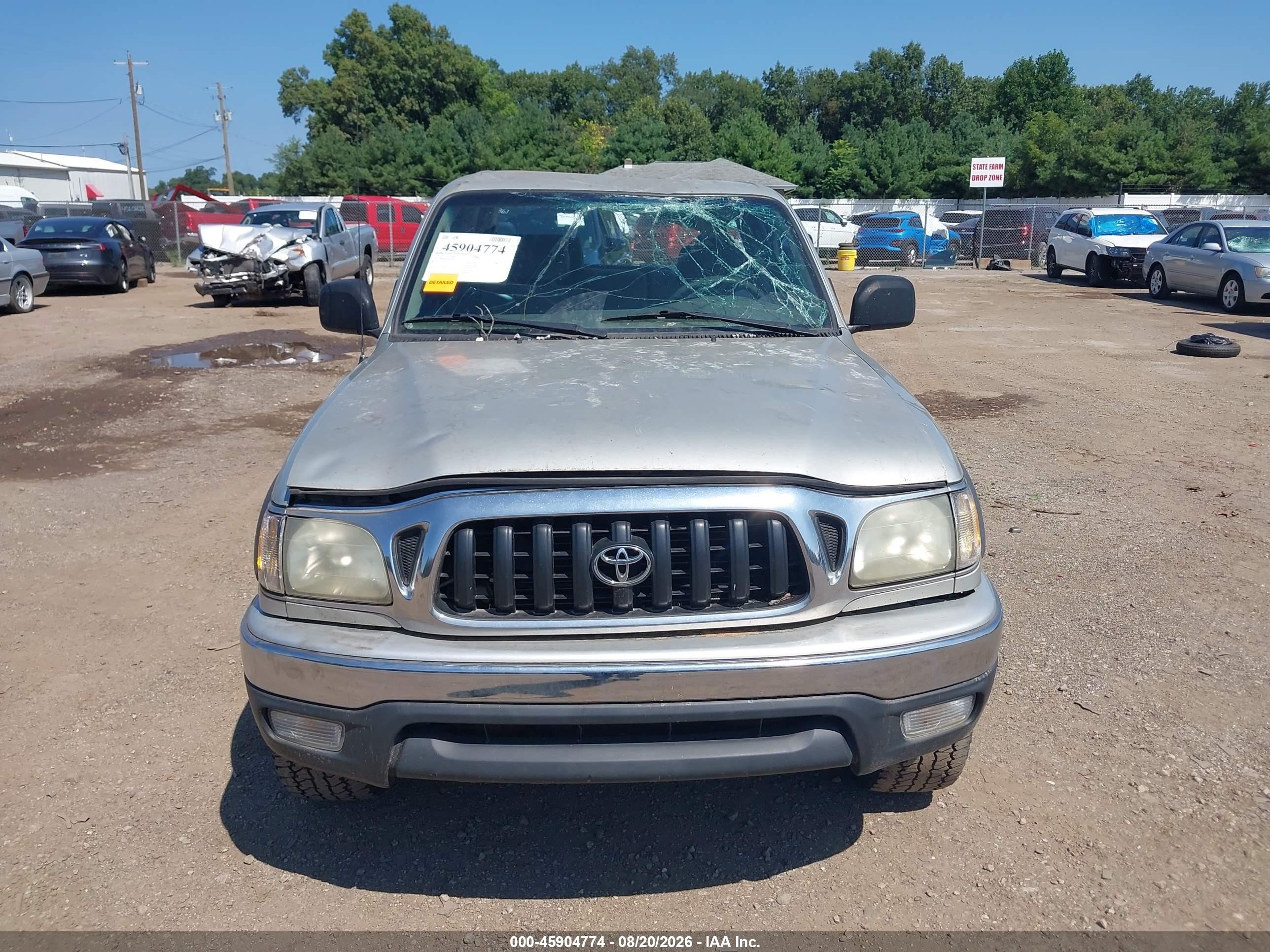 2004 Toyota Tacoma Prerunner V6 Серебряный vin: 5TEGN92N64Z384837