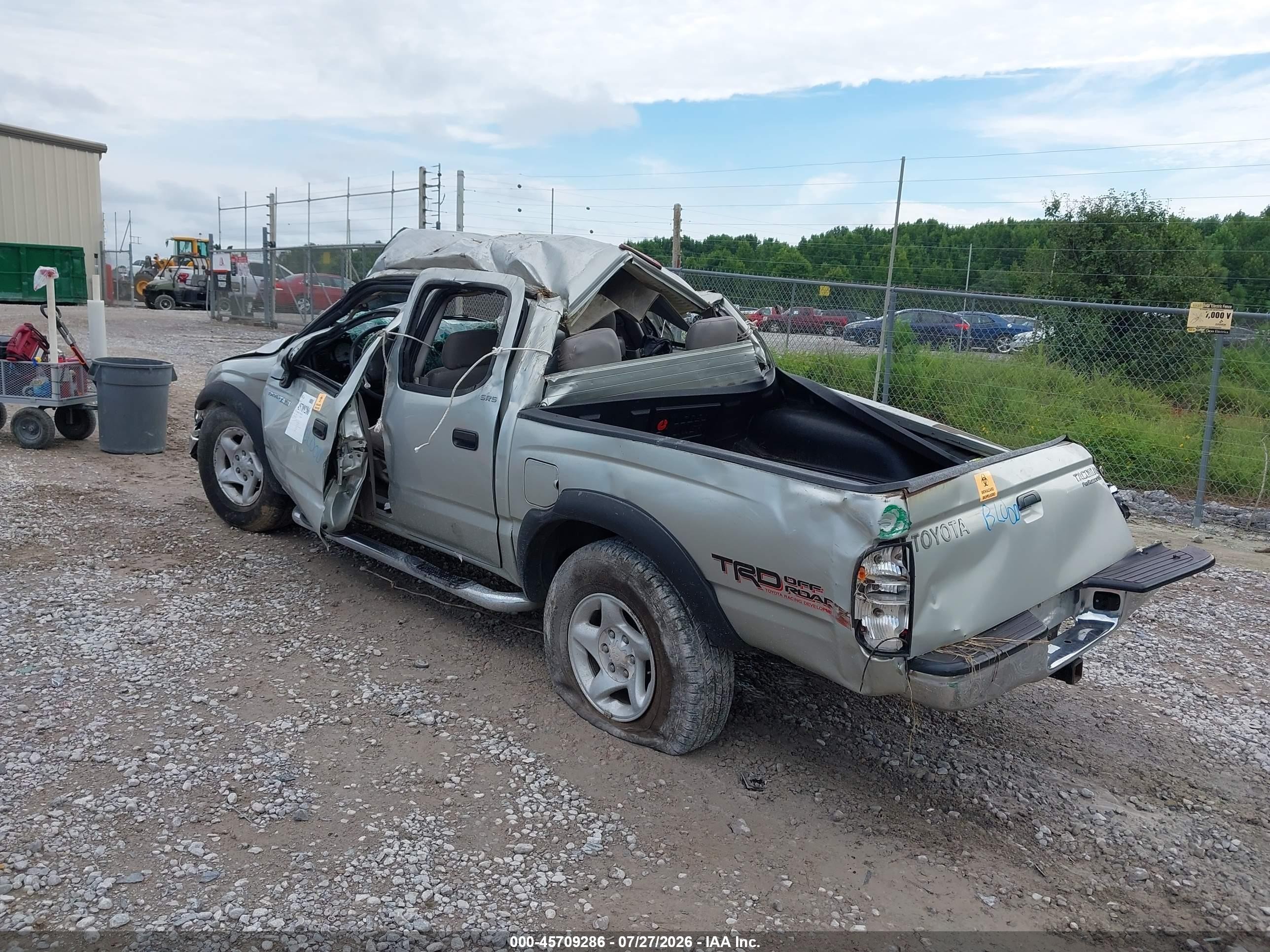 2004 Toyota Tacoma Prerunner V6 Silver vin: 5TEGN92N64Z421627