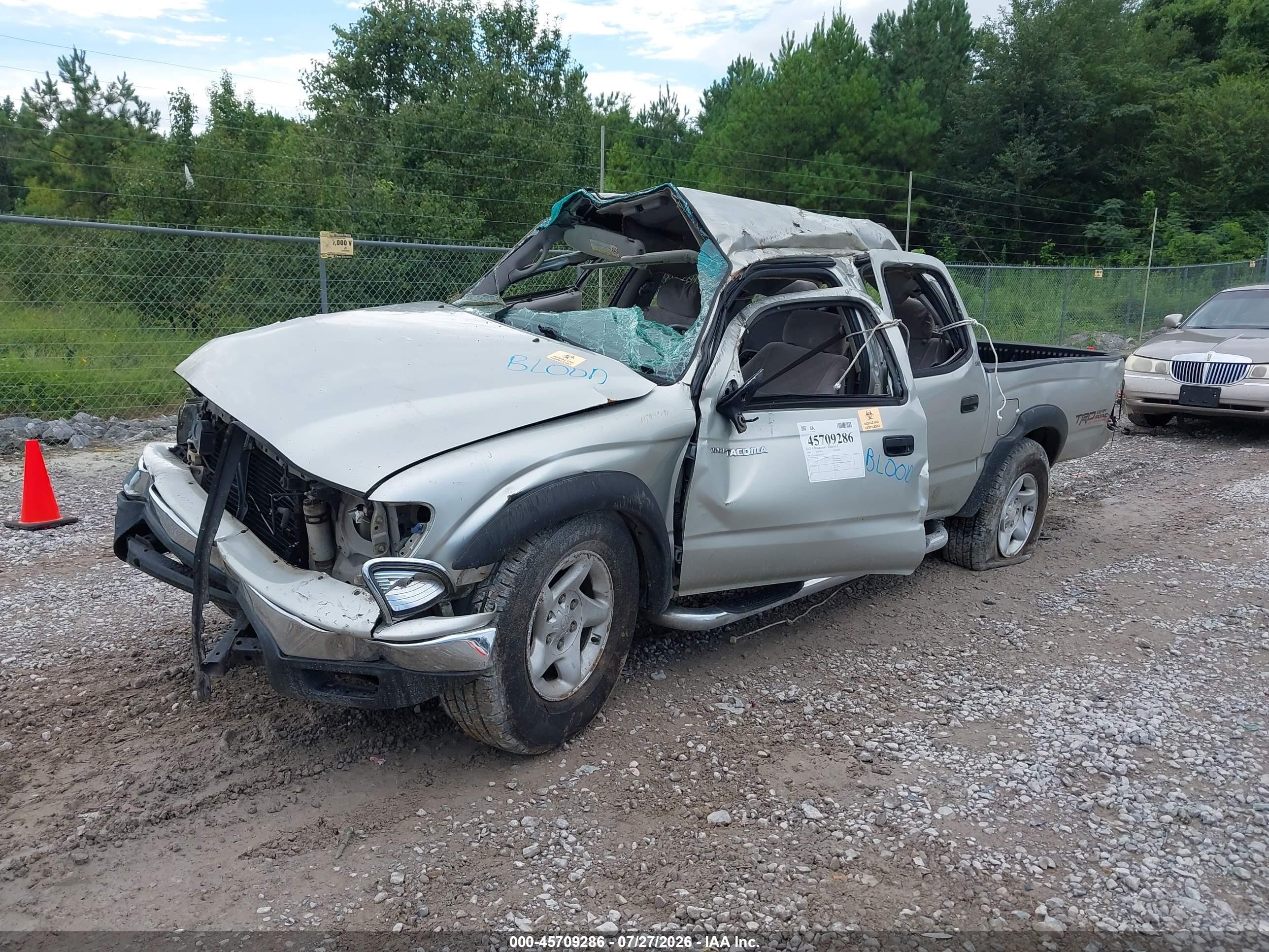 2004 Toyota Tacoma Prerunner V6 Silver vin: 5TEGN92N64Z421627