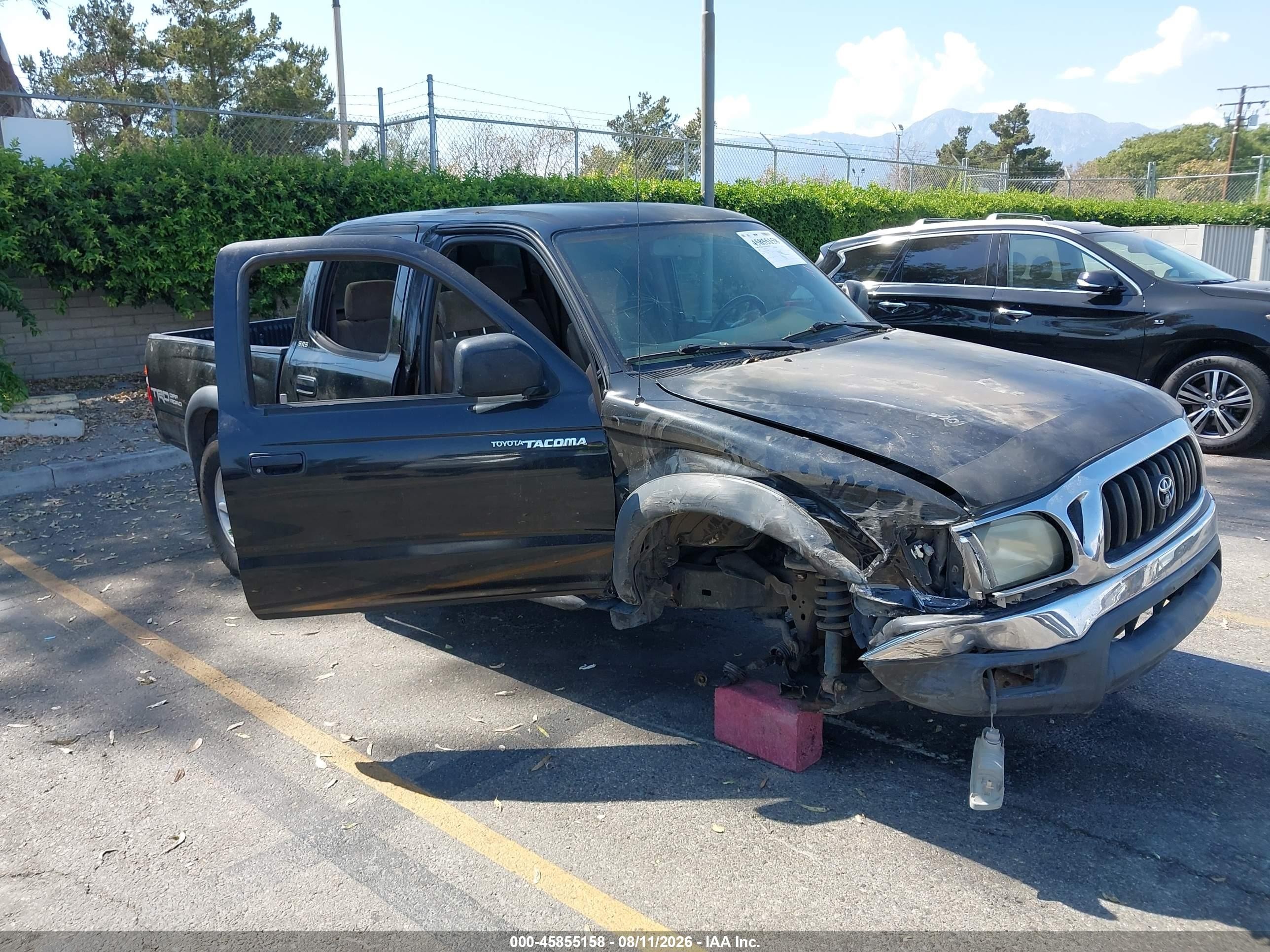 2004 Toyota Tacoma Prerunner V6 Black vin: 5TEGN92N64Z446933