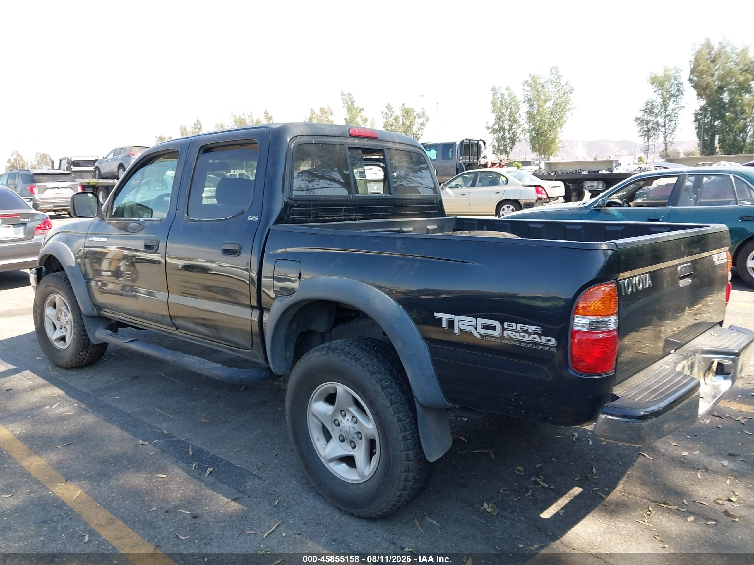 2004 Toyota Tacoma Prerunner V6 Black vin: 5TEGN92N64Z446933