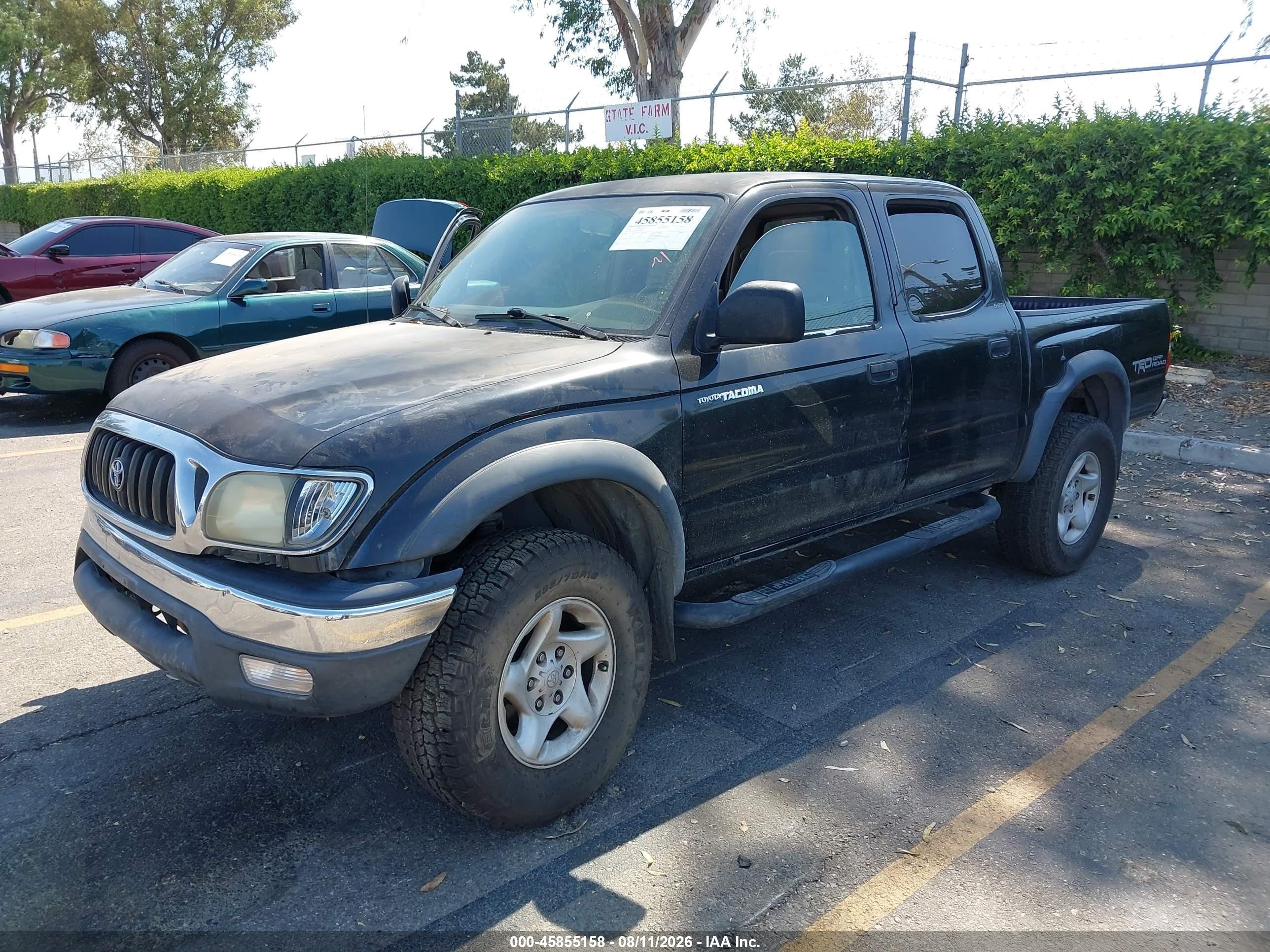 2004 Toyota Tacoma Prerunner V6 Black vin: 5TEGN92N64Z446933