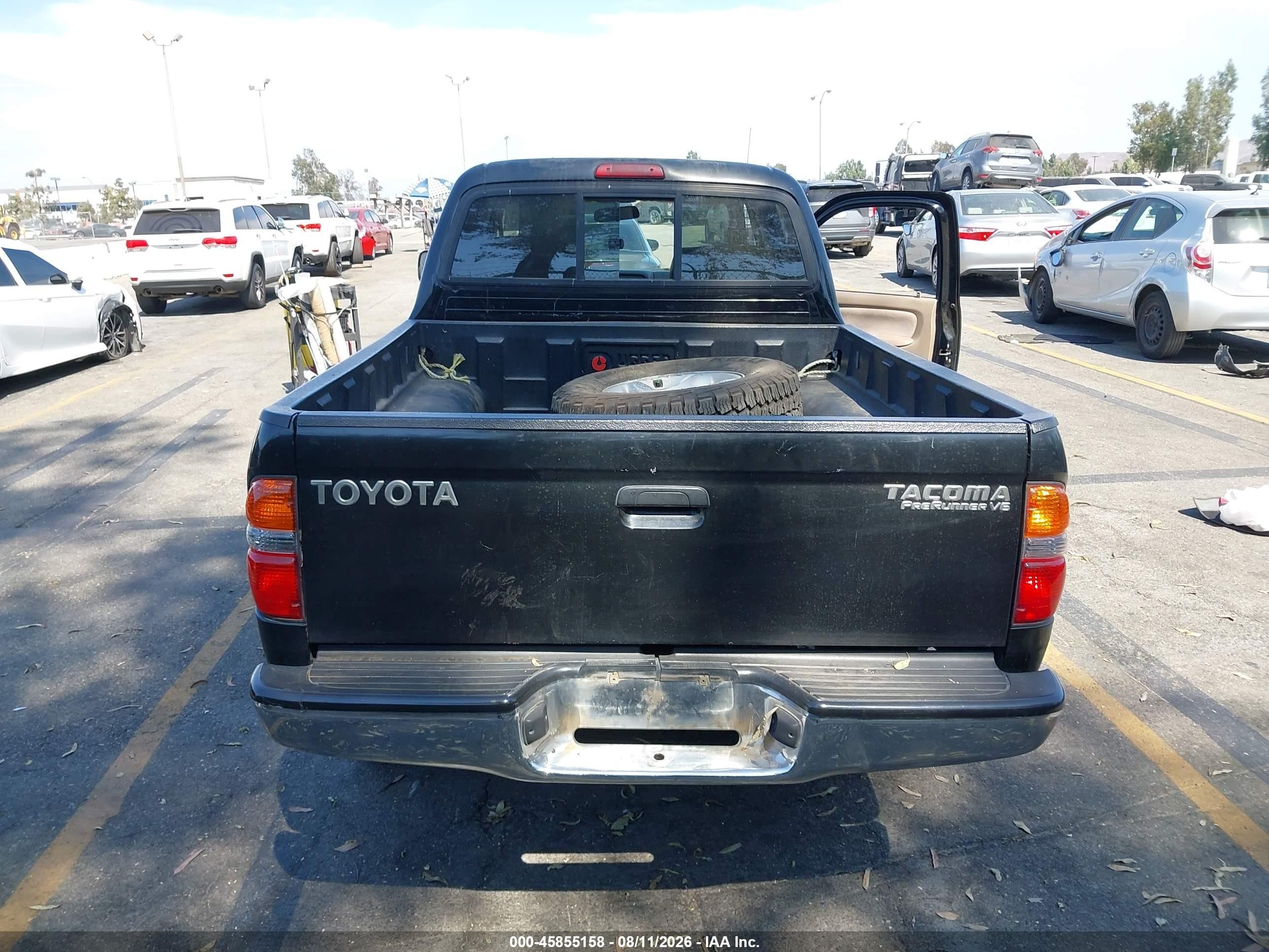 2004 Toyota Tacoma Prerunner V6 Black vin: 5TEGN92N64Z446933