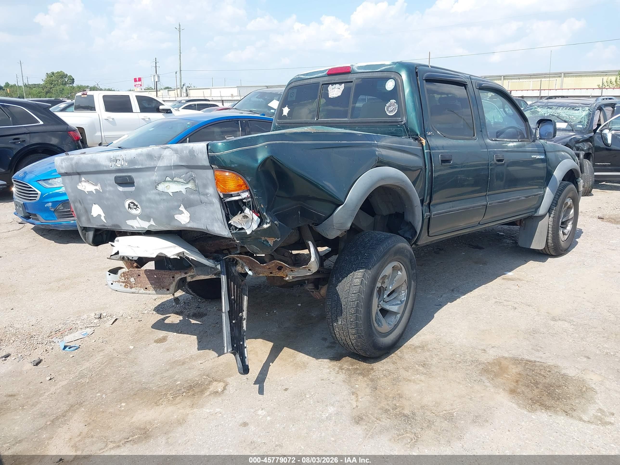 2001 Toyota Tacoma Prerunner V6 Green vin: 5TEGN92N71Z833888