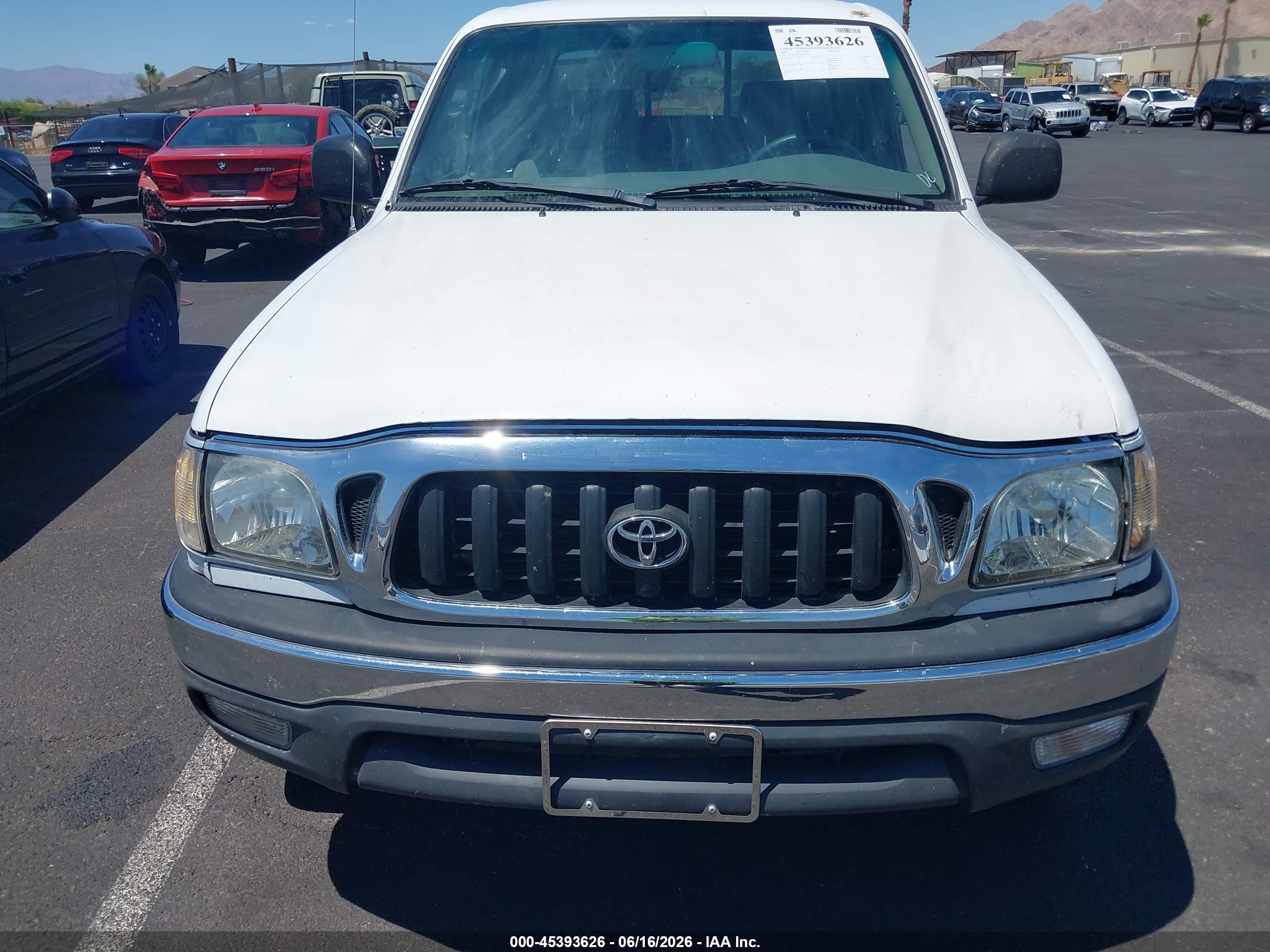 2001 Toyota Tacoma Prerunner V6 White vin: 5TEGN92N71Z879933