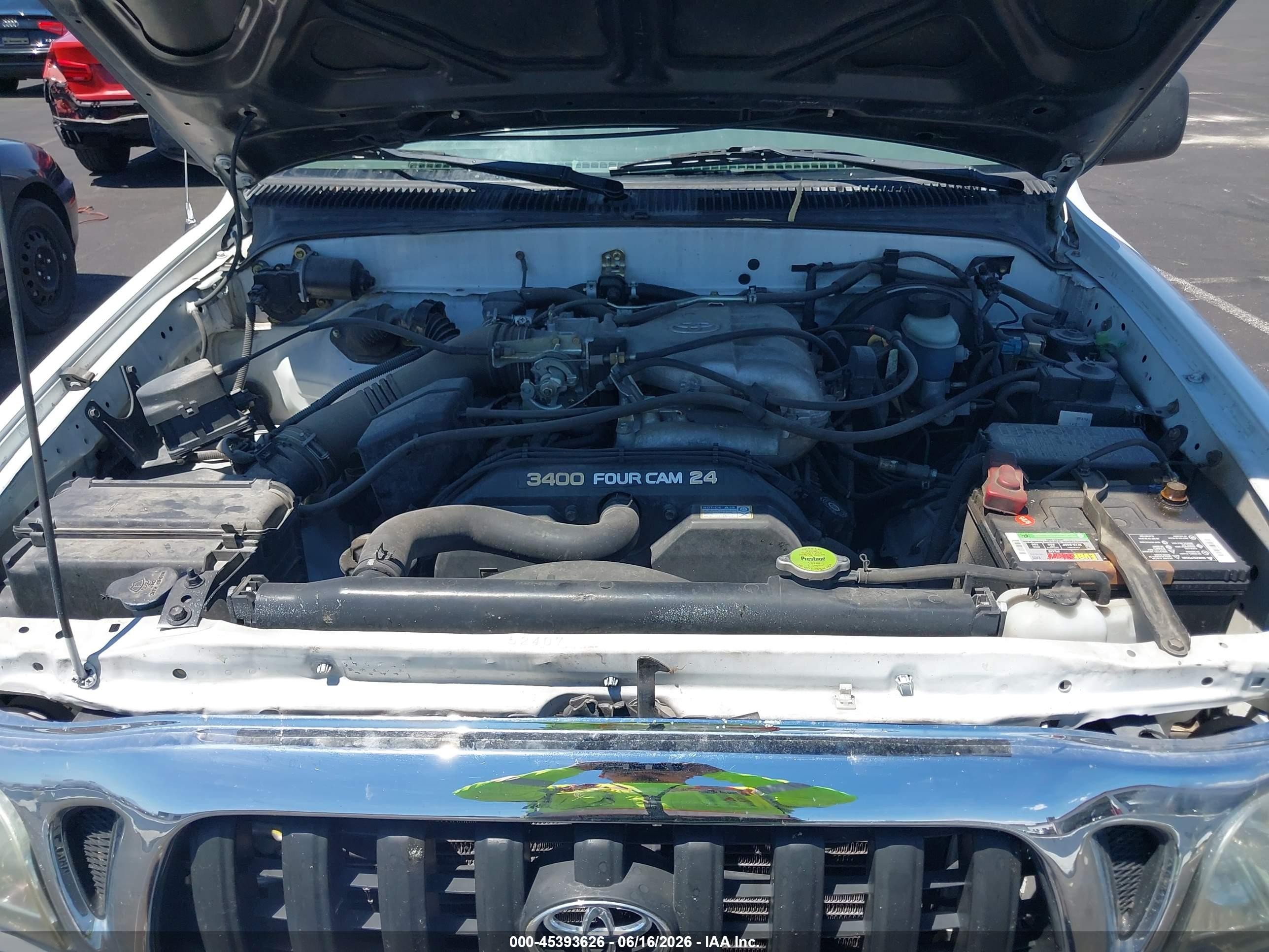 2001 Toyota Tacoma Prerunner V6 White vin: 5TEGN92N71Z879933