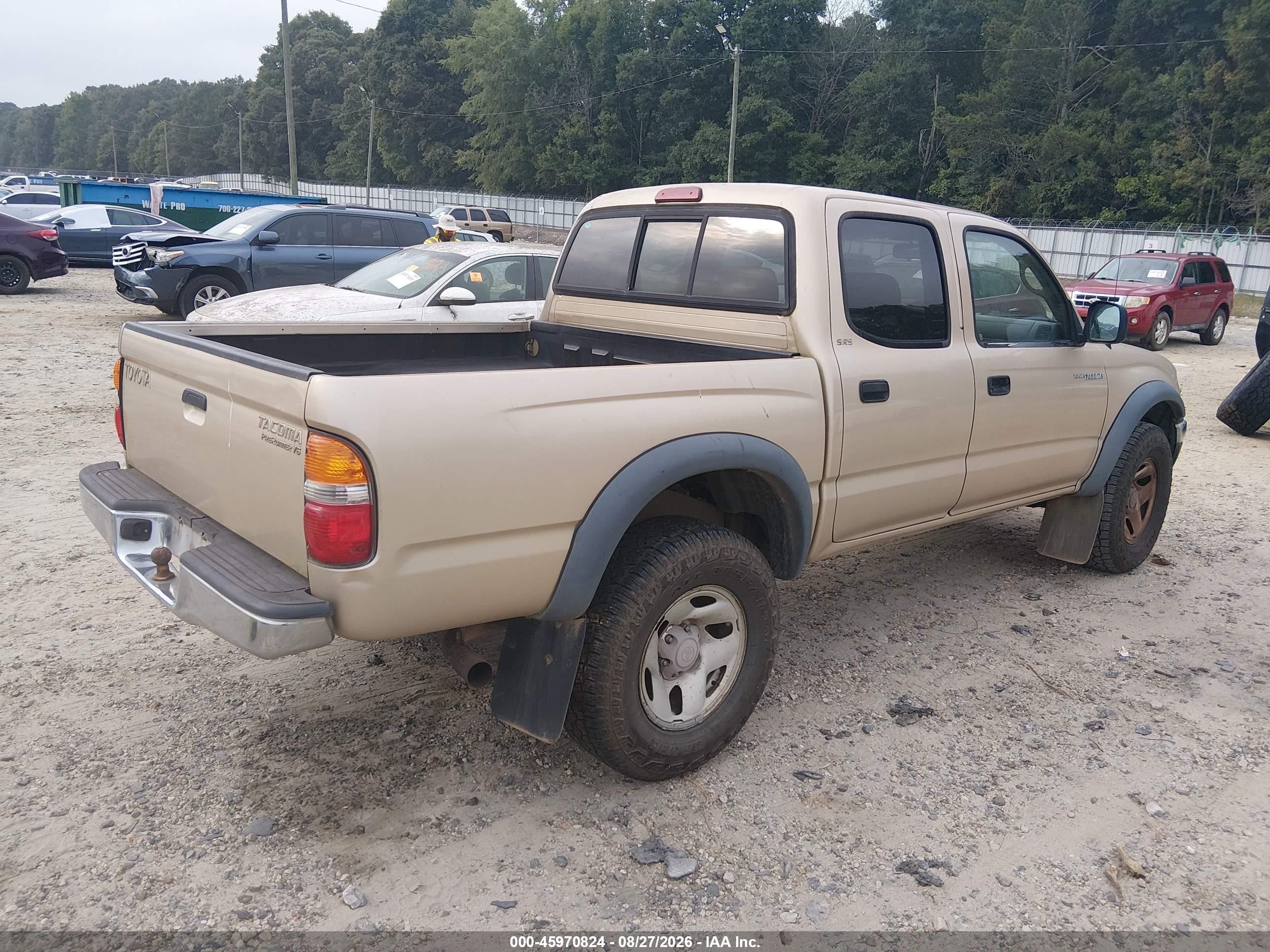 2002 Toyota Tacoma Prerunner V6 Gold vin: 5TEGN92N72Z076914
