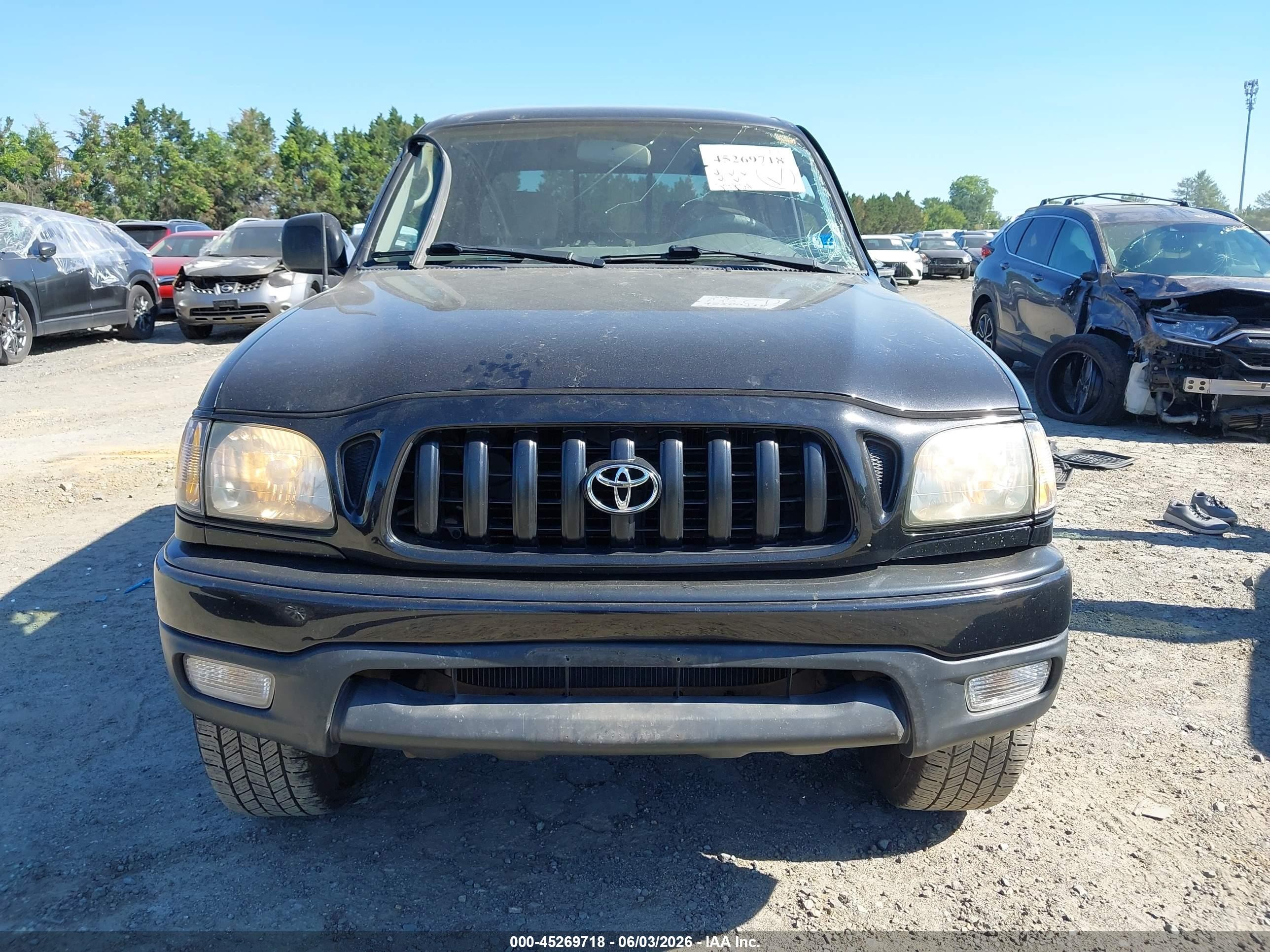 2002 Toyota Tacoma Prerunner V6 Black vin: 5TEGN92N72Z077822