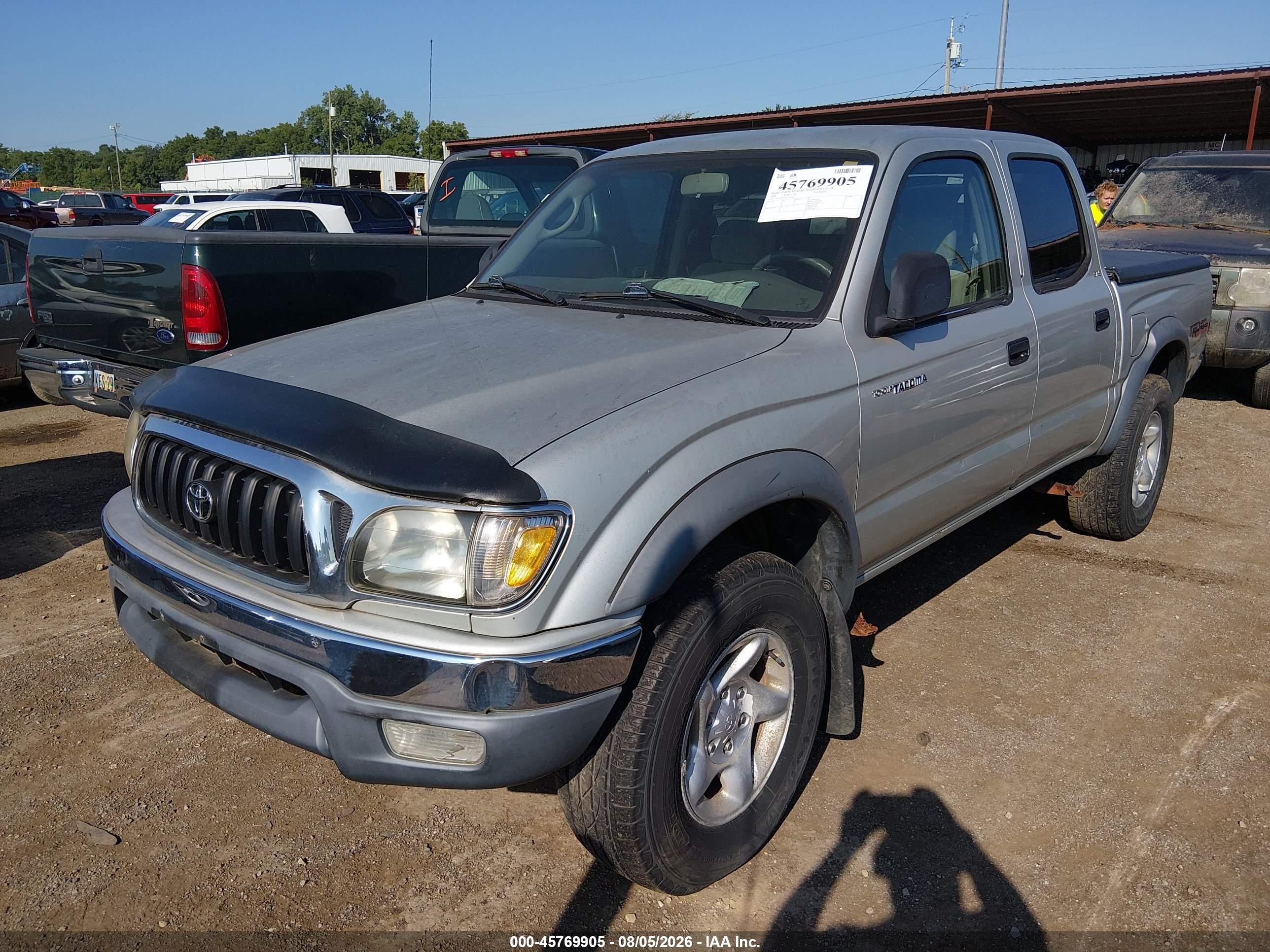 2004 Toyota Tacoma Prerunner V6 Silver vin: 5TEGN92N74Z394227