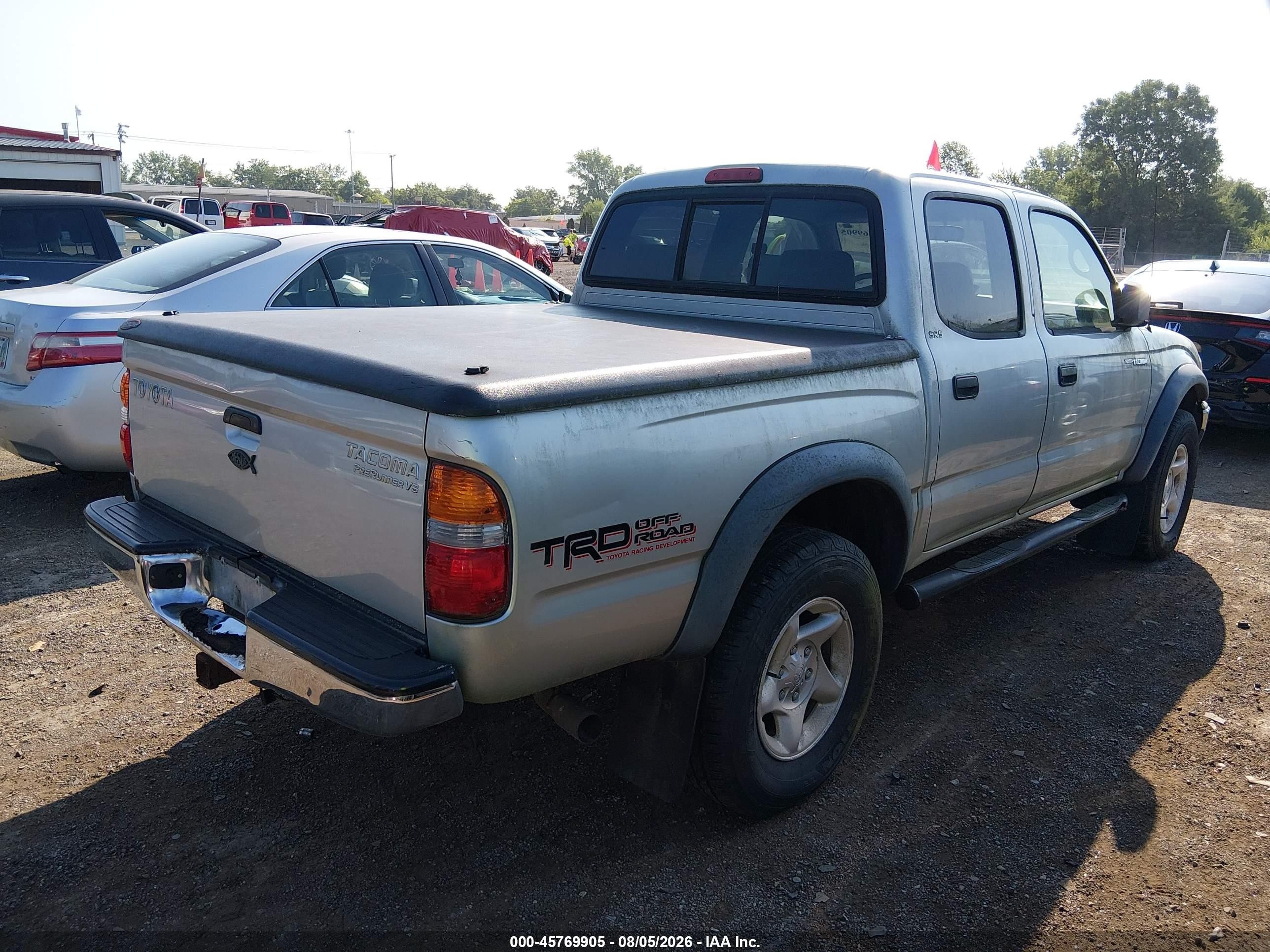 2004 Toyota Tacoma Prerunner V6 Silver vin: 5TEGN92N74Z394227