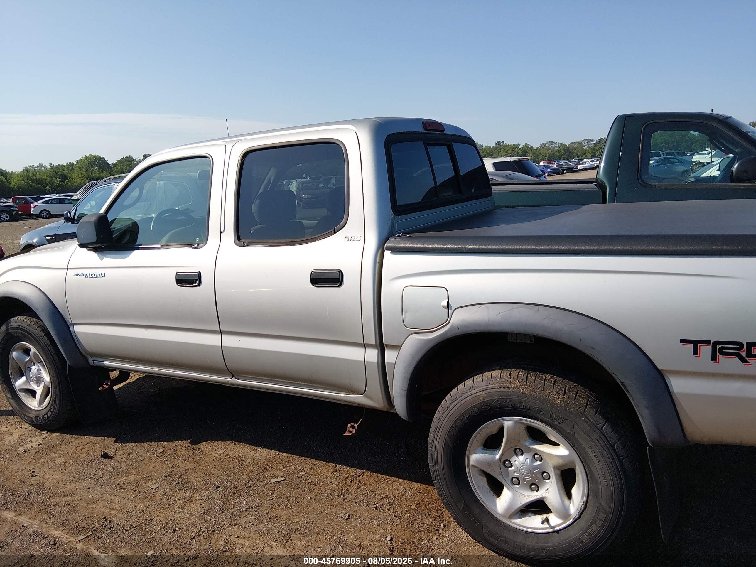2004 Toyota Tacoma Prerunner V6 Silver vin: 5TEGN92N74Z394227