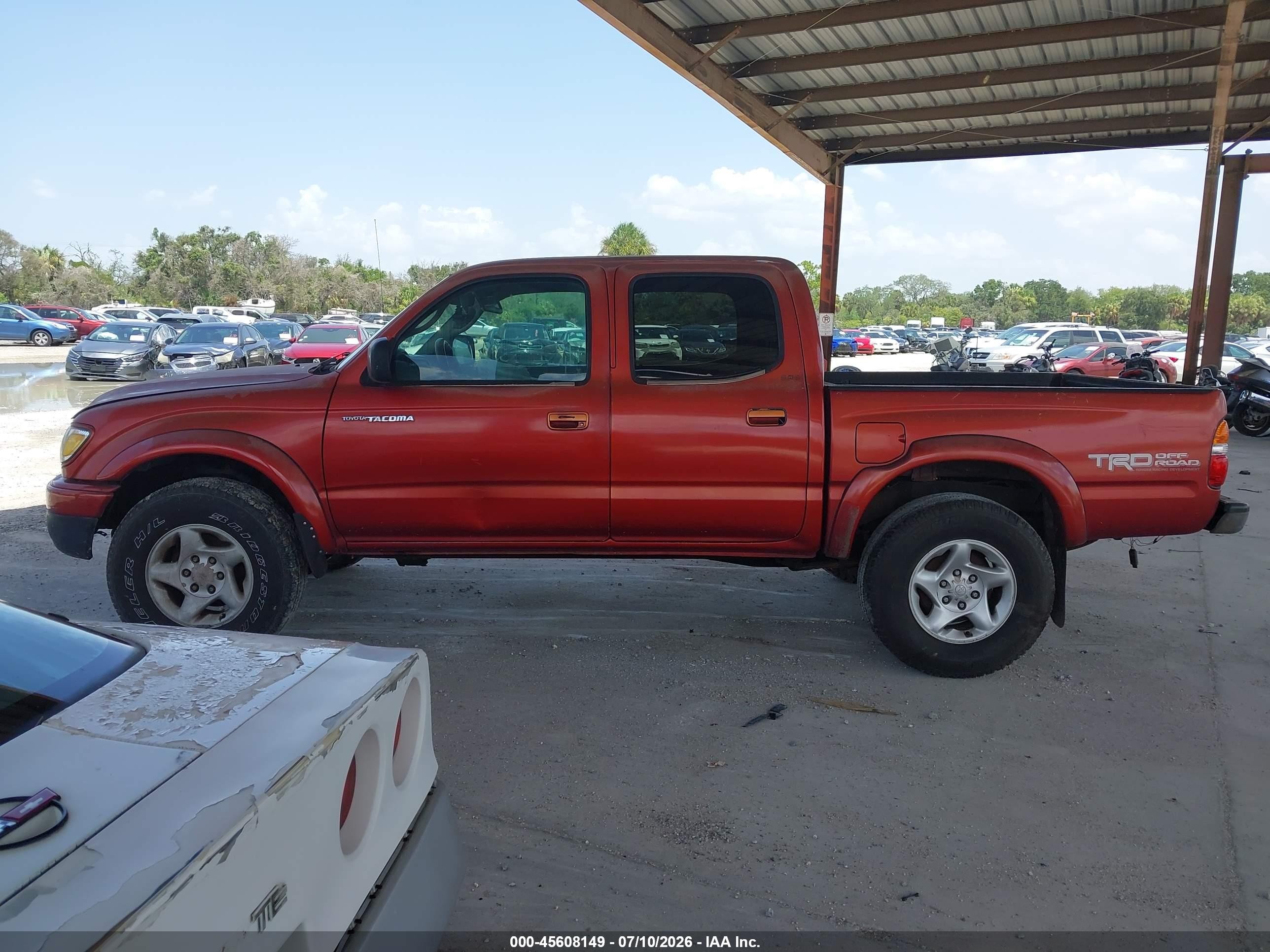 2004 Toyota Tacoma Prerunner V6 Red vin: 5TEGN92N74Z457701