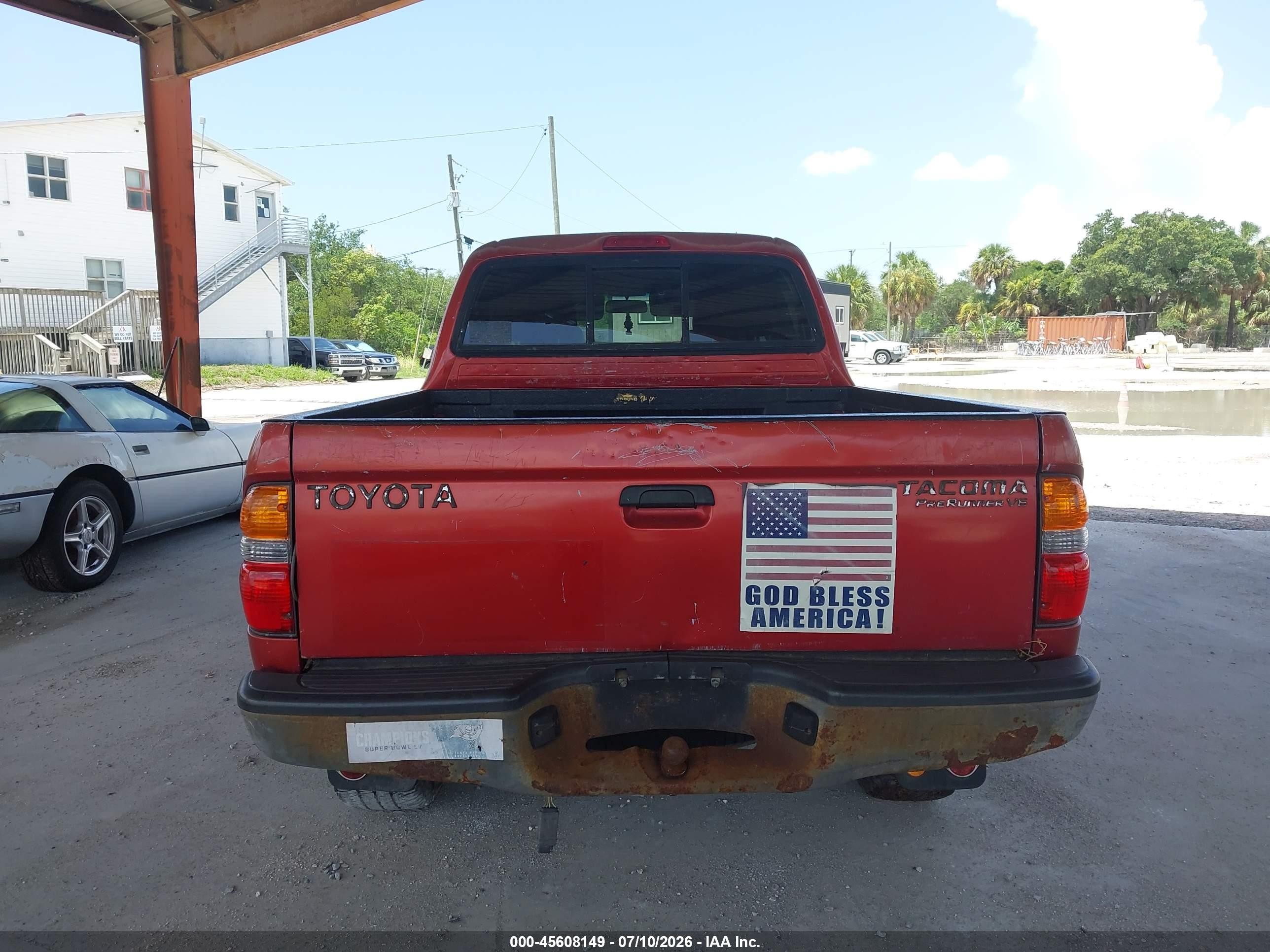 2004 Toyota Tacoma Prerunner V6 Red vin: 5TEGN92N74Z457701