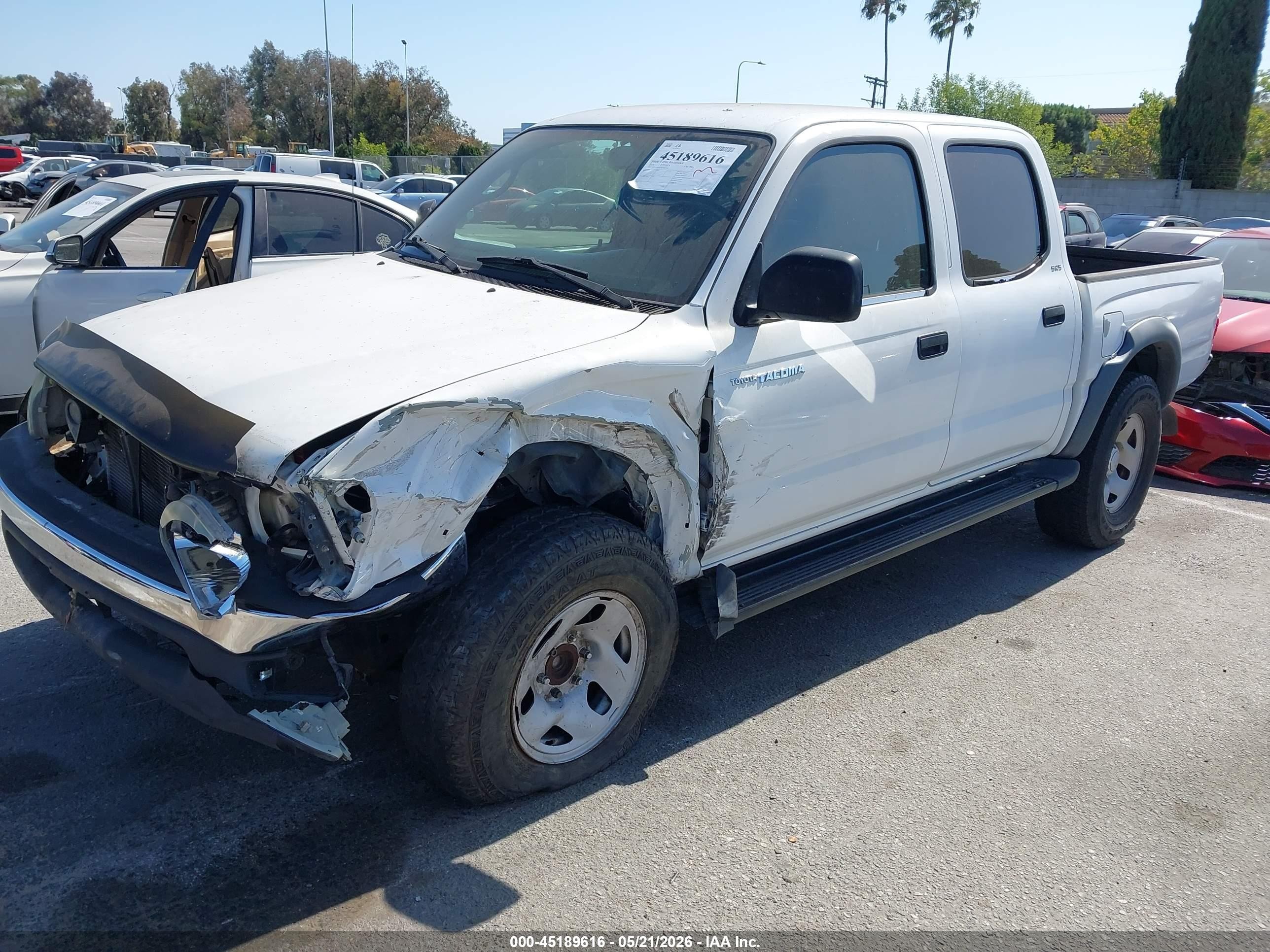 2004 Toyota Tacoma Prerunner V6 White vin: 5TEGN92N74Z461344