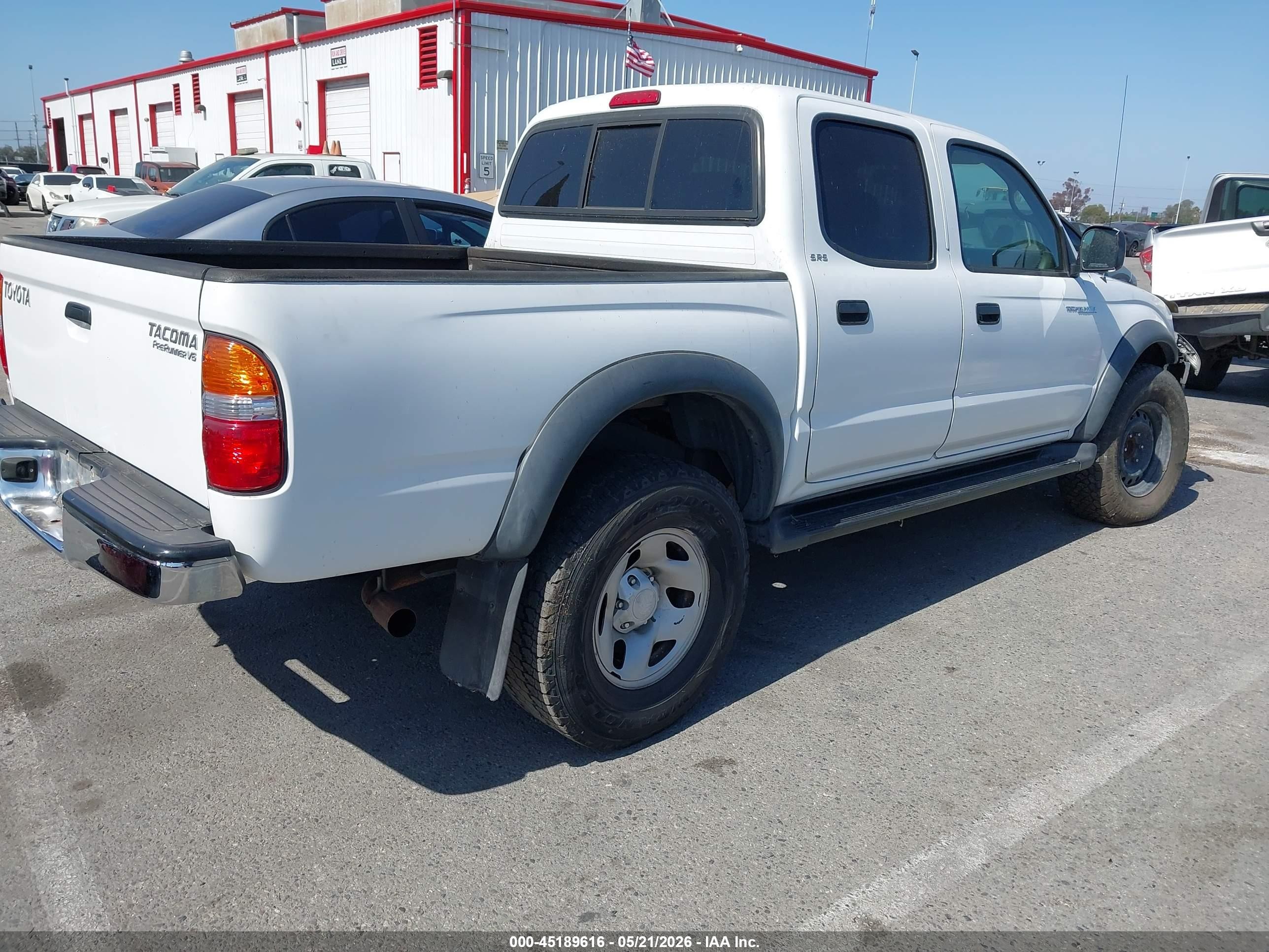 2004 Toyota Tacoma Prerunner V6 White vin: 5TEGN92N74Z461344