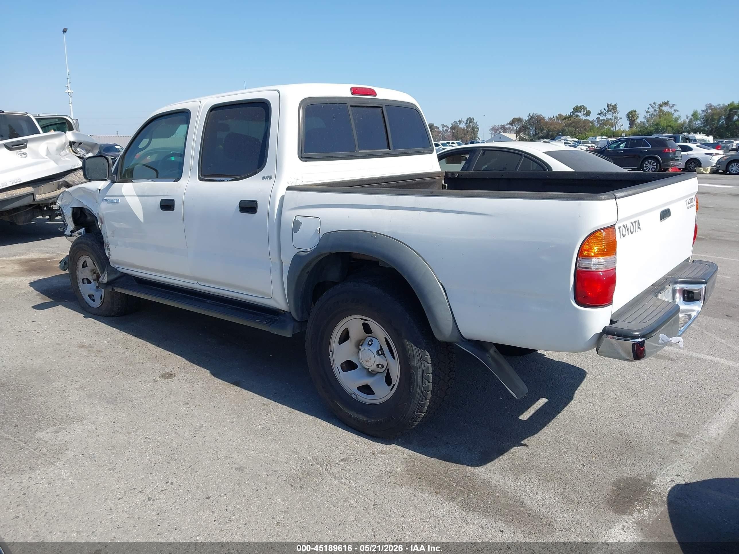 2004 Toyota Tacoma Prerunner V6 White vin: 5TEGN92N74Z461344