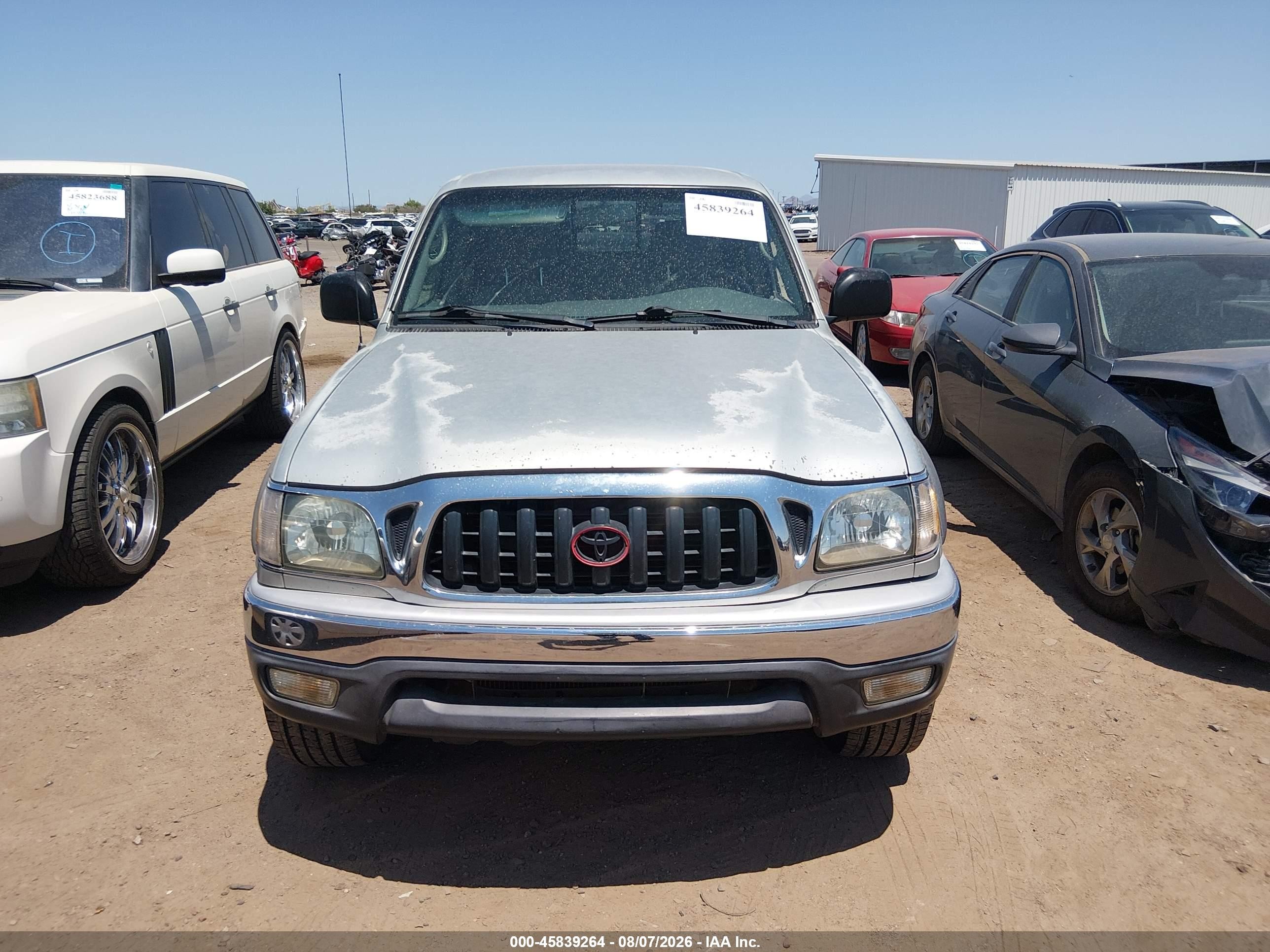 2004 Toyota Tacoma Prerunner V6 Silver vin: 5TEGN92N84Z390347