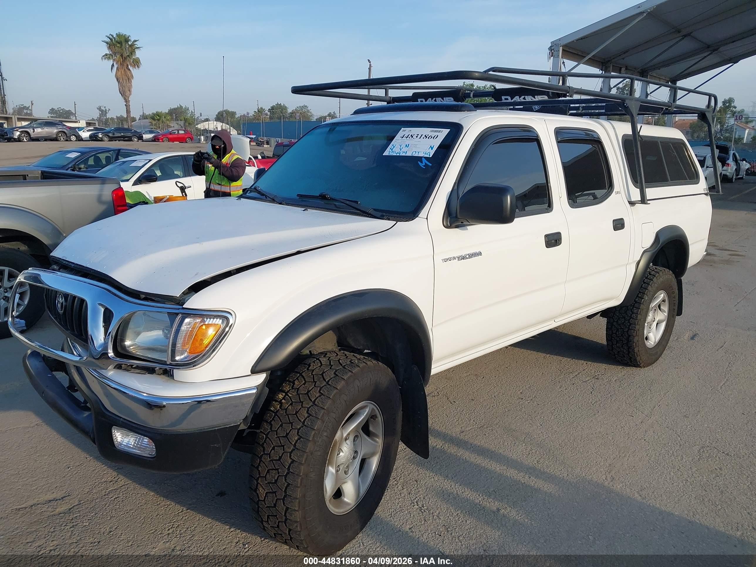 2001 Toyota Tacoma Prerunner V6 White vin: 5TEGN92N91Z731914