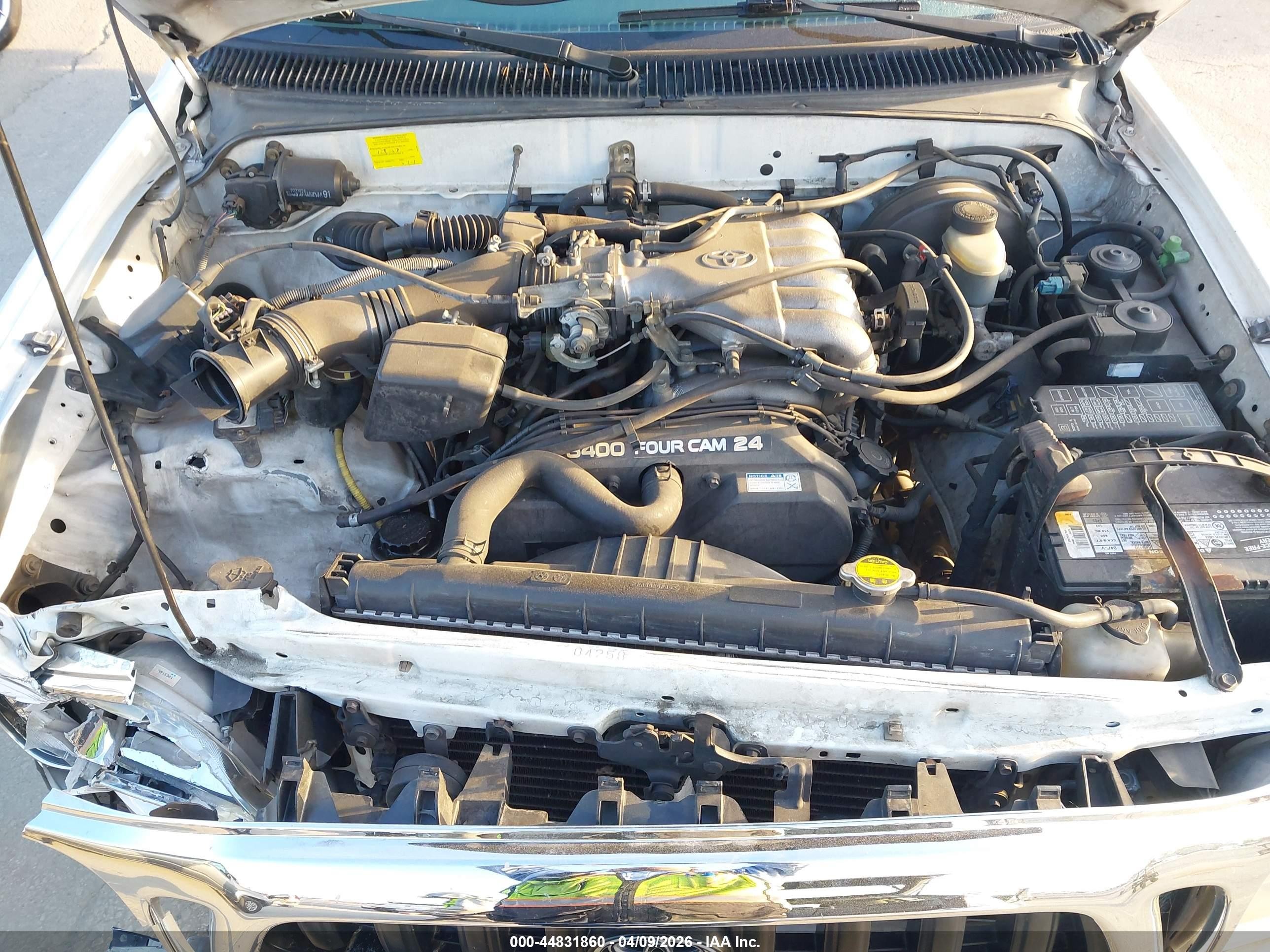 2001 Toyota Tacoma Prerunner V6 White vin: 5TEGN92N91Z731914