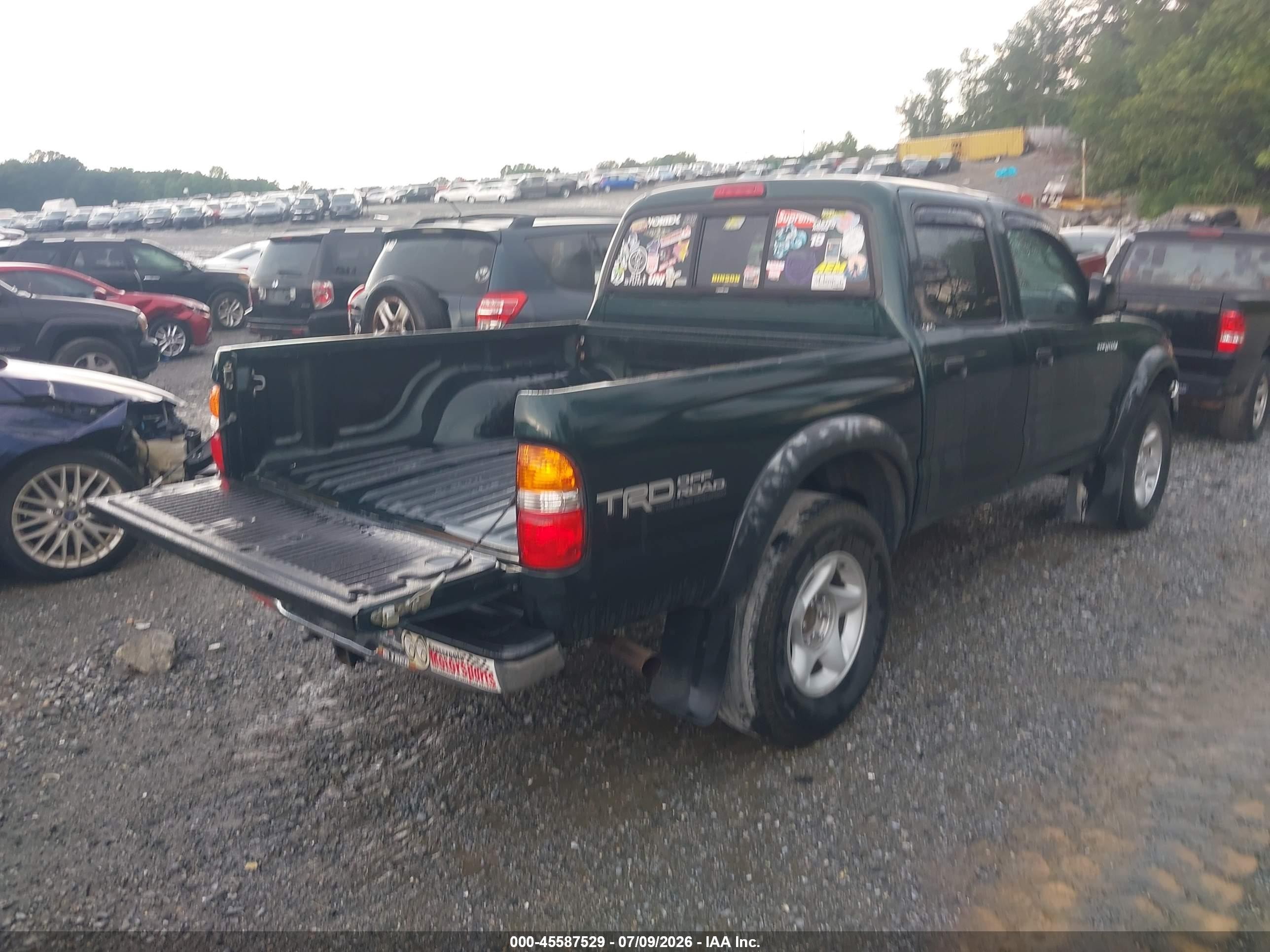 2001 Toyota Tacoma Prerunner V6 Зеленый vin: 5TEGN92N91Z762631