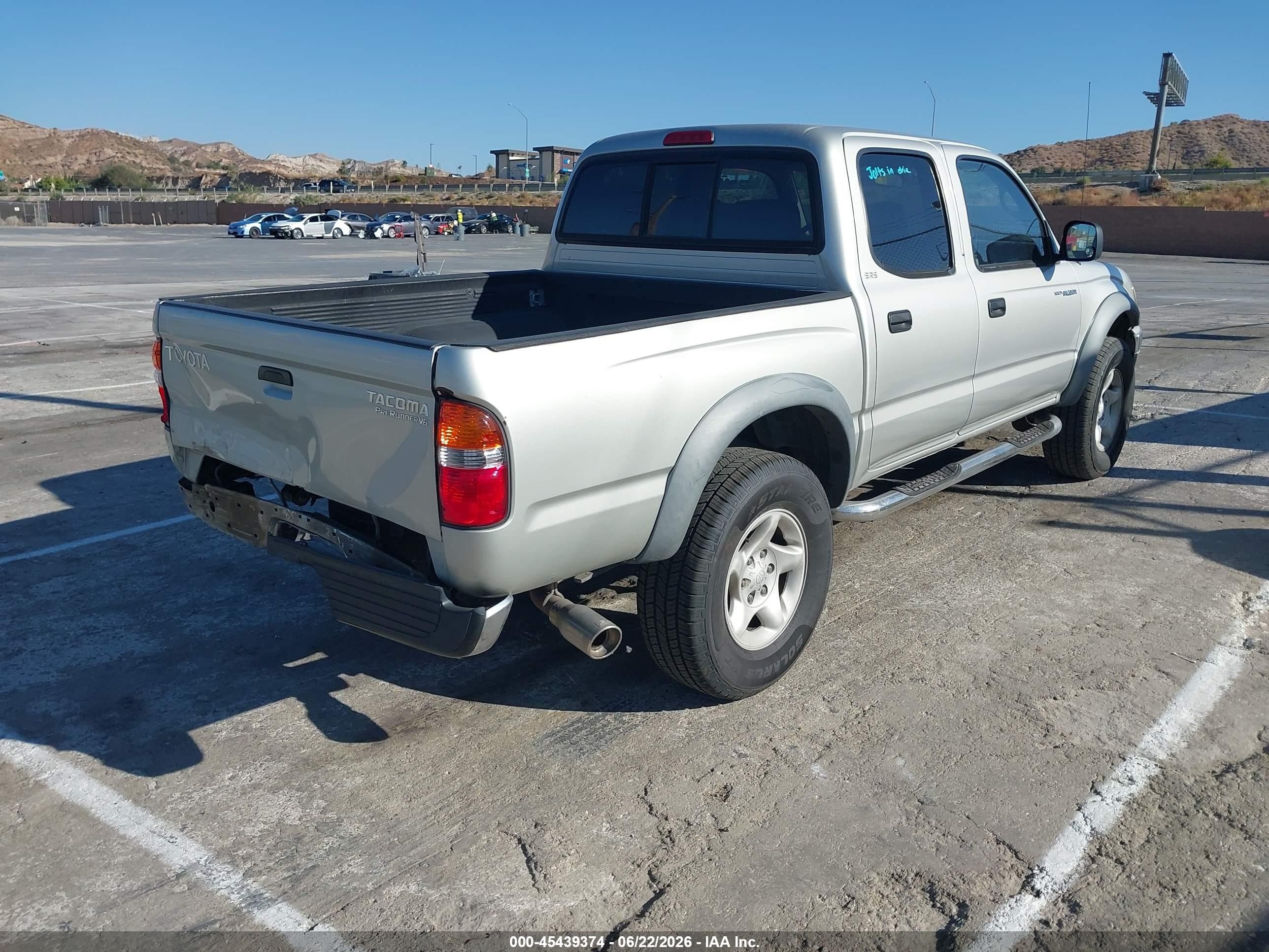 2002 Toyota Tacoma Prerunner V6 Silver vin: 5TEGN92NX2Z894671