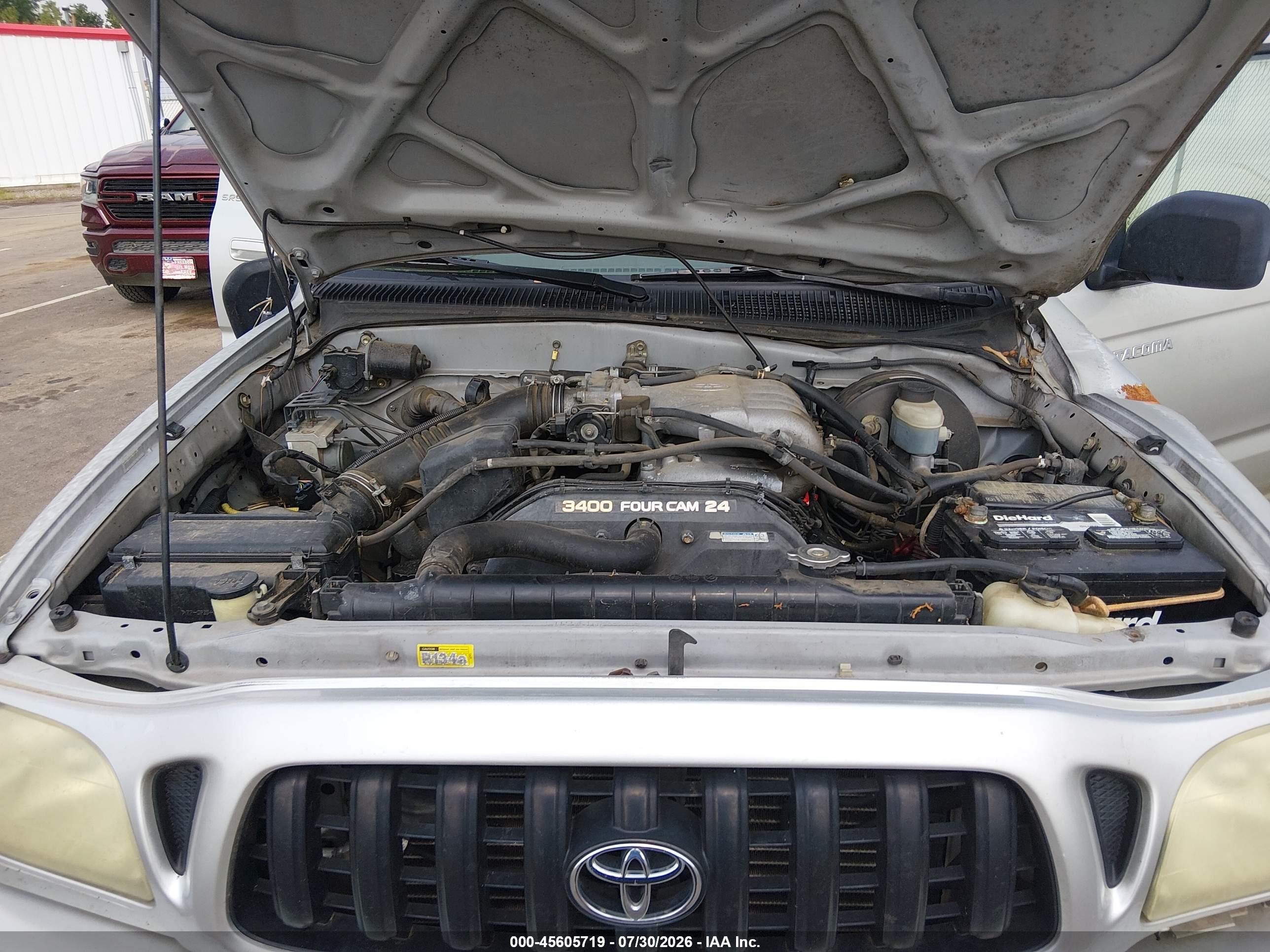 2004 Toyota Tacoma Prerunner V6 Silver vin: 5TEGN92NX4Z308120