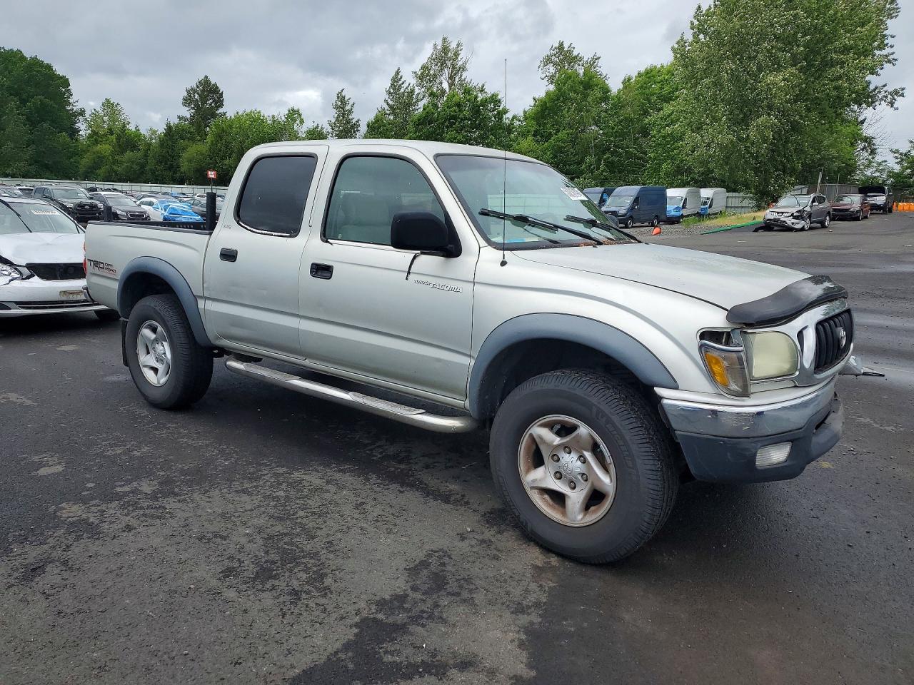 2004 Toyota Tacoma Double Cab Prerunner Silver vin: 5TEGN92NX4Z406676