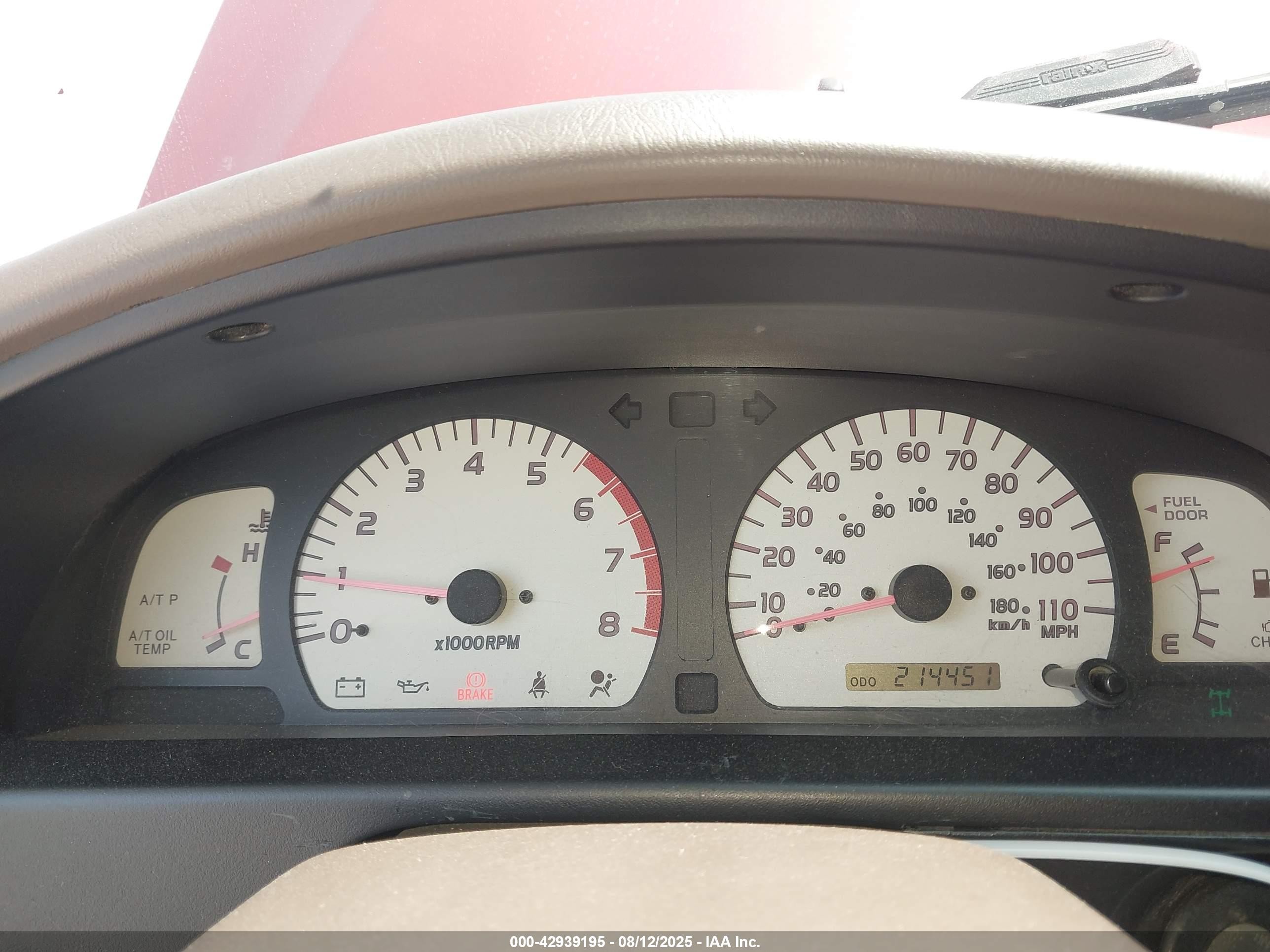 2003 Toyota Tacoma Base V6 Burgundy vin: 5TEHN72N23Z212733