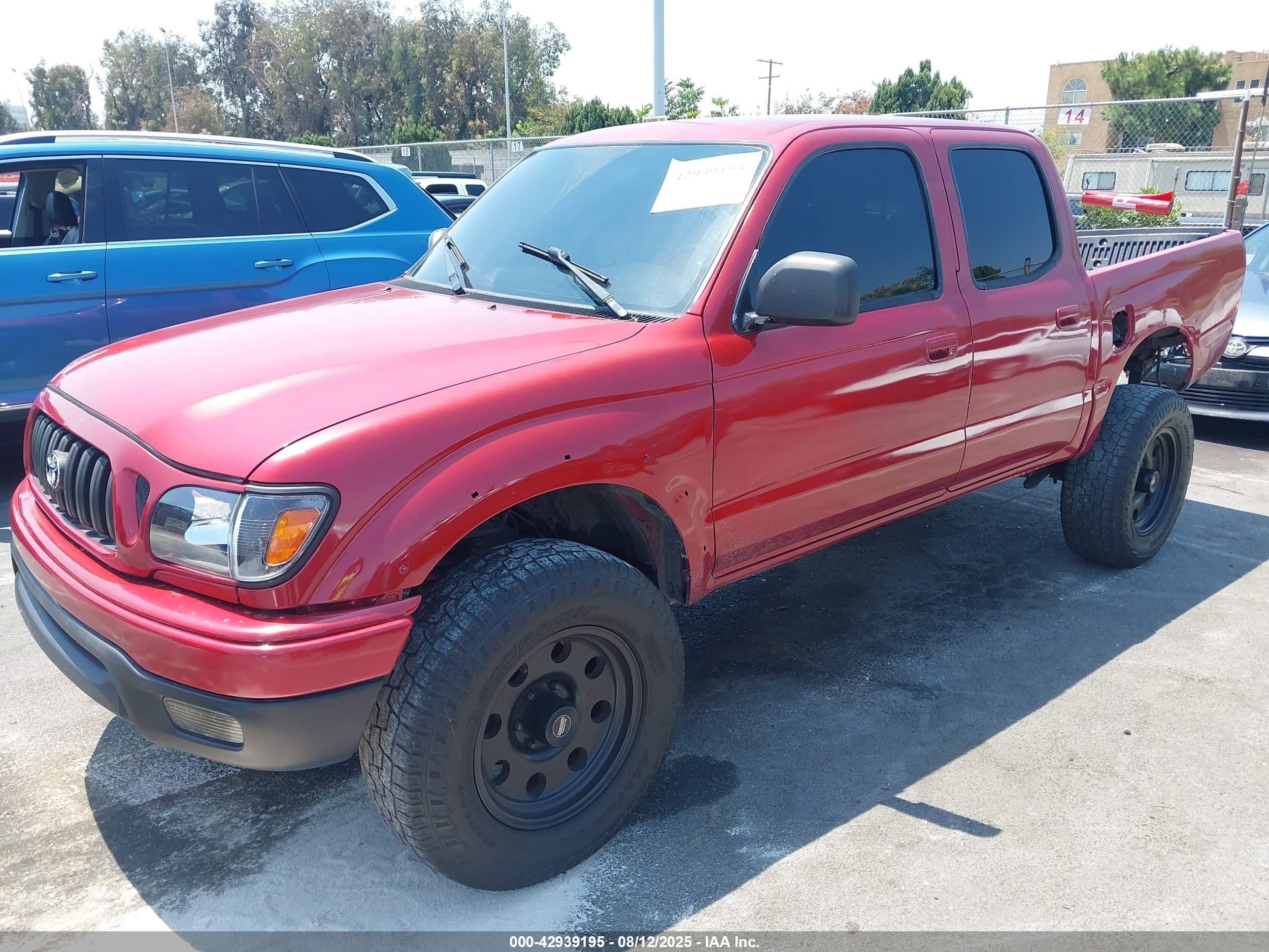 2003 Toyota Tacoma Base V6 Burgundy vin: 5TEHN72N23Z212733