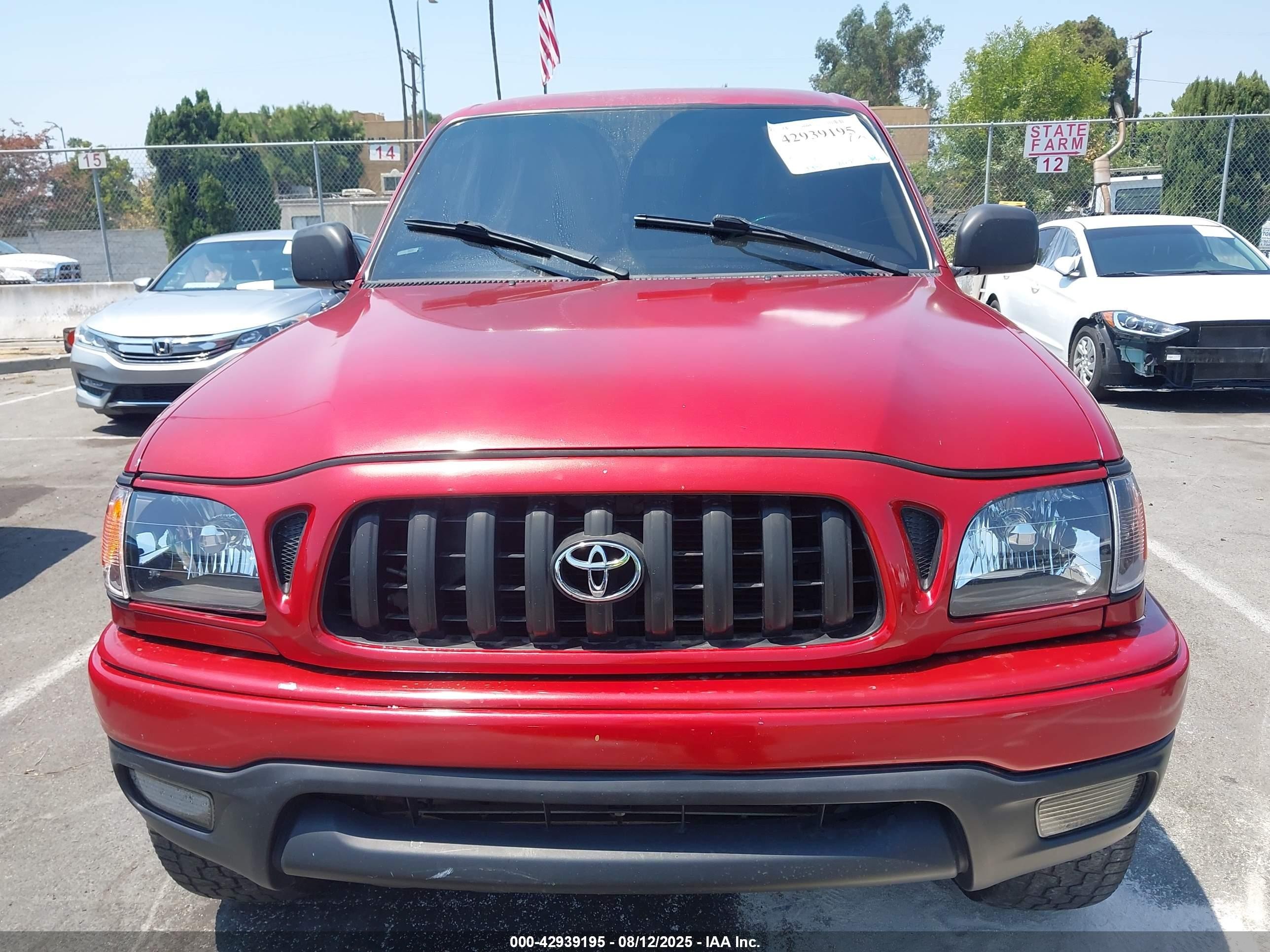2003 Toyota Tacoma Base V6 Burgundy vin: 5TEHN72N23Z212733