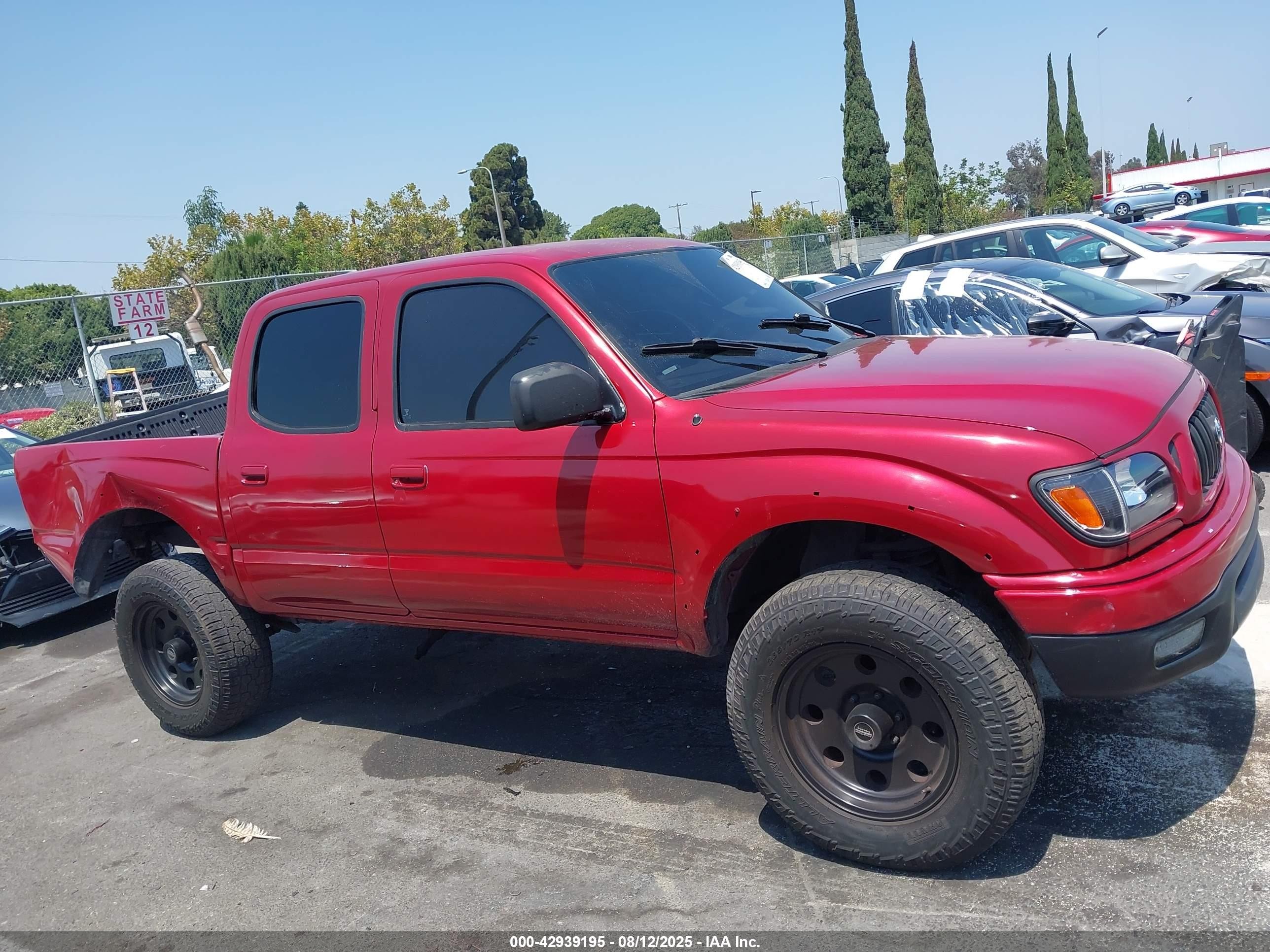 2003 Toyota Tacoma Base V6 Burgundy vin: 5TEHN72N23Z212733