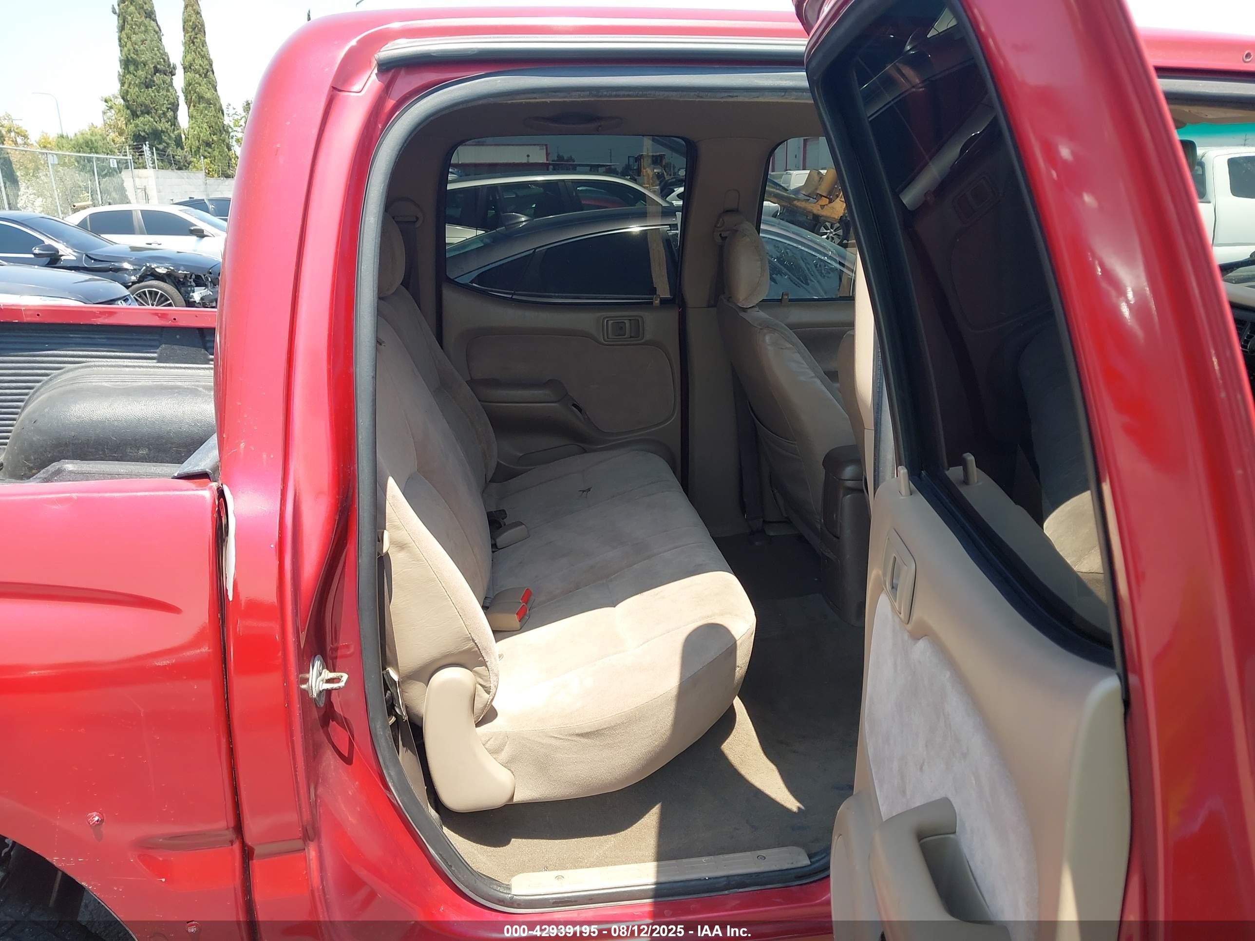 2003 Toyota Tacoma Base V6 Burgundy vin: 5TEHN72N23Z212733