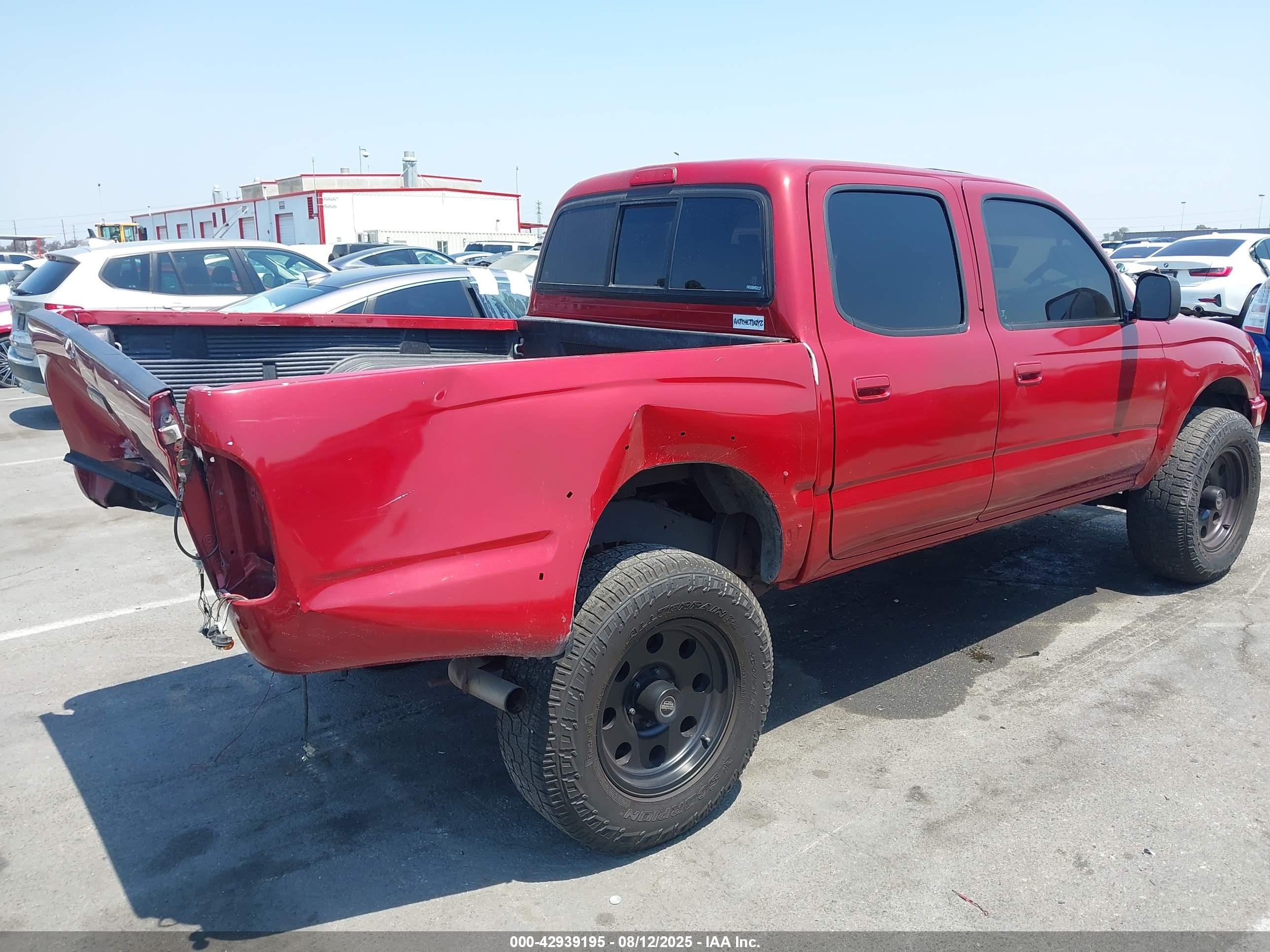 2003 Toyota Tacoma Base V6 Burgundy vin: 5TEHN72N23Z212733
