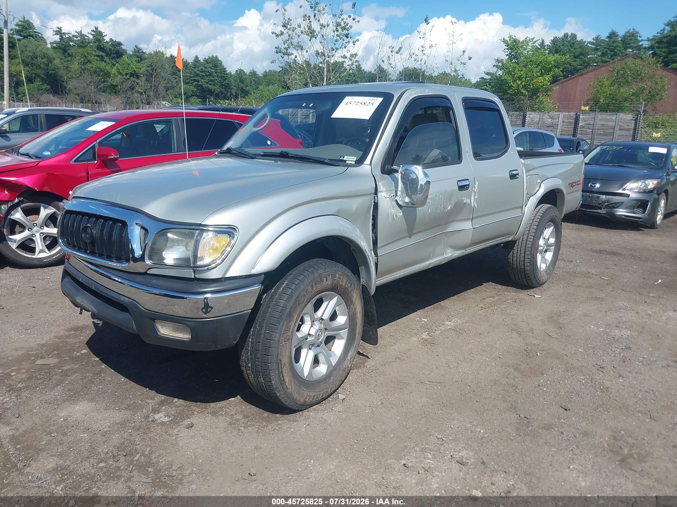 2004 Toyota Tacoma Base V6 Серебряный vin: 5TEHN72N24Z369695