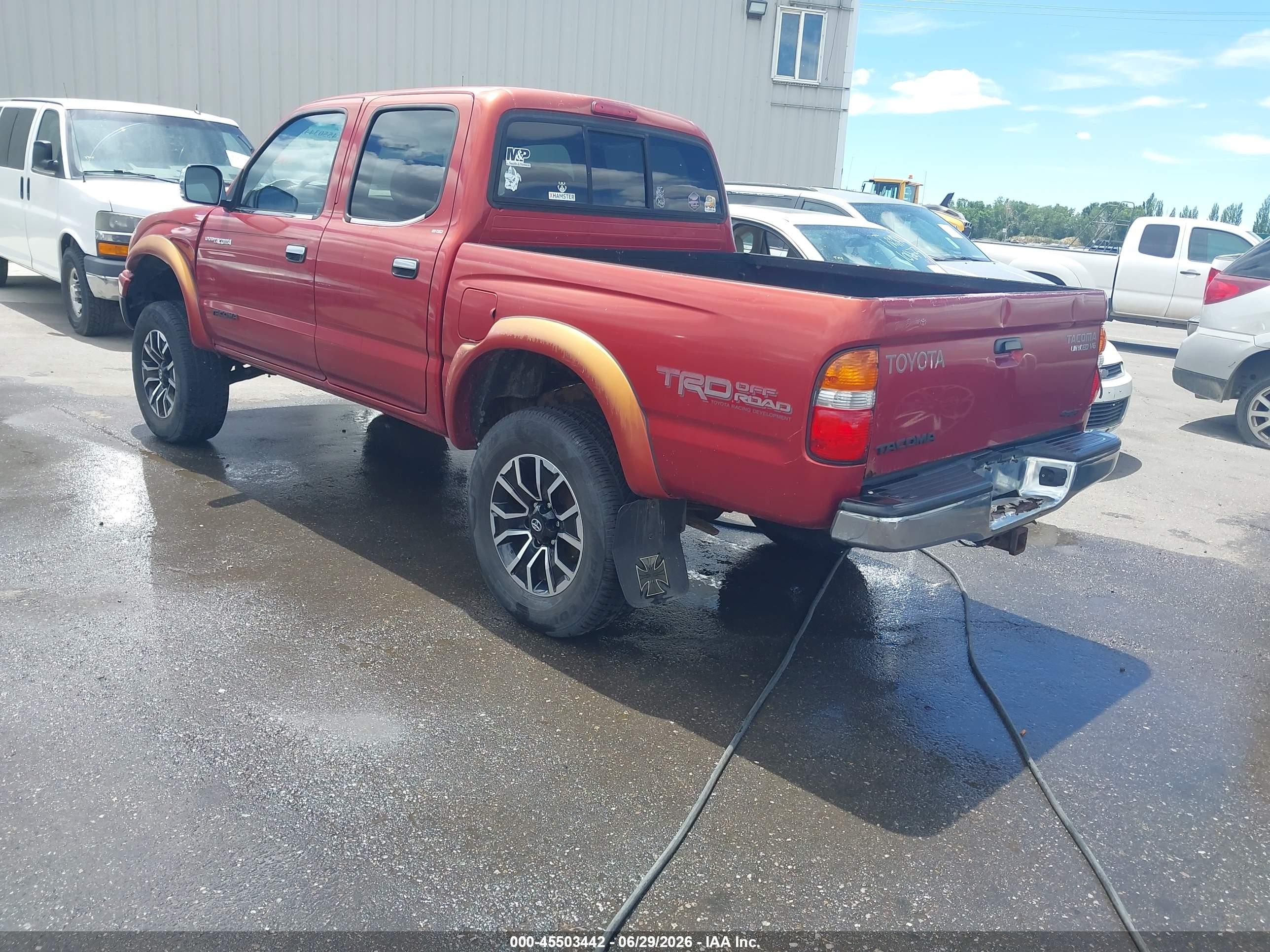 2001 Toyota Tacoma Base V6 Красный vin: 5TEHN72N31Z733702