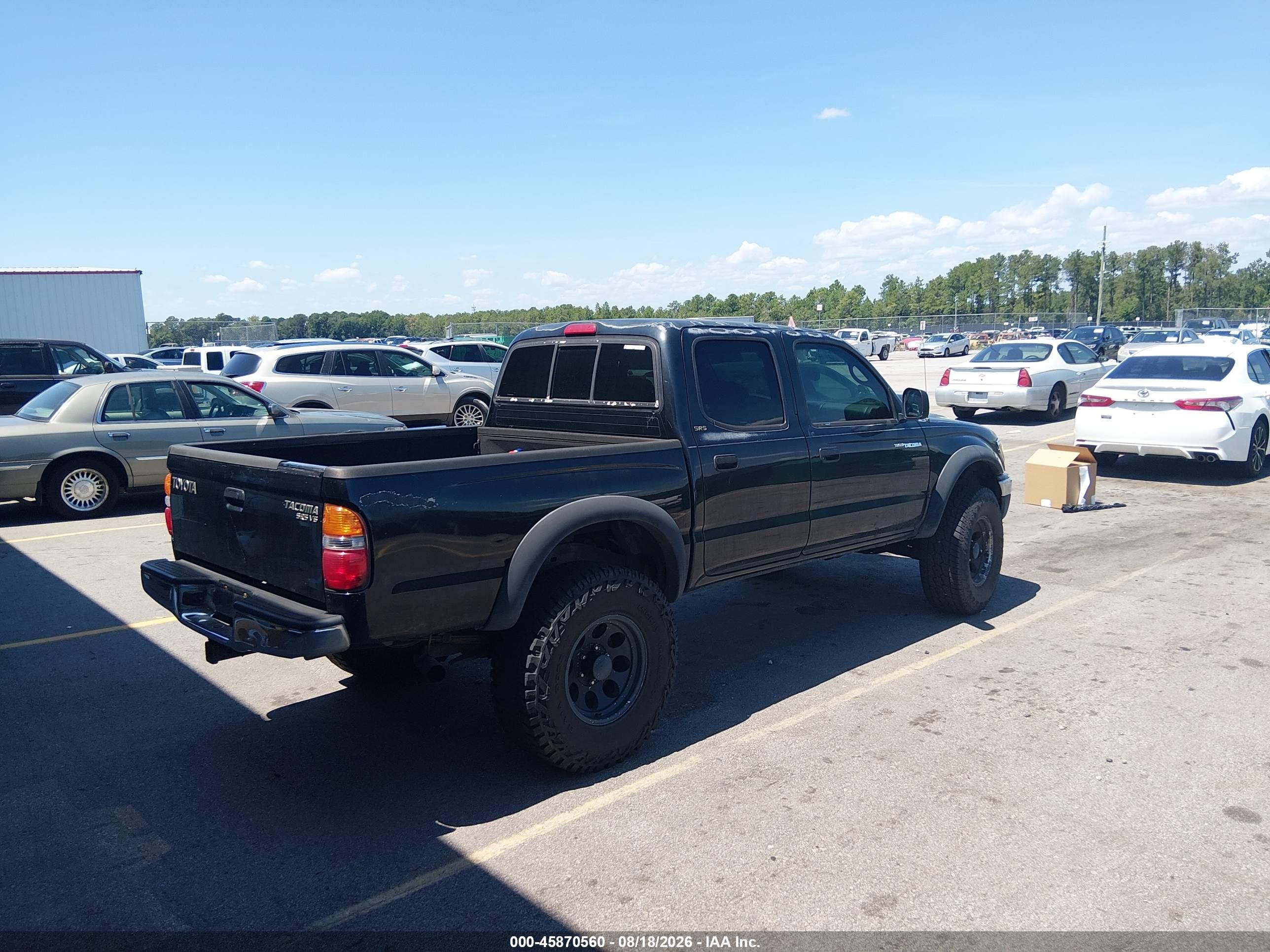 2001 Toyota Tacoma Base V6 Black vin: 5TEHN72N31Z765601