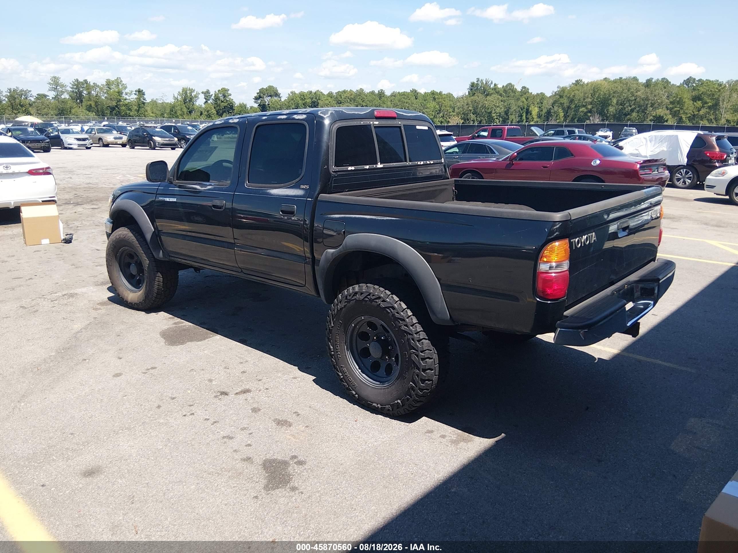 2001 Toyota Tacoma Base V6 Black vin: 5TEHN72N31Z765601