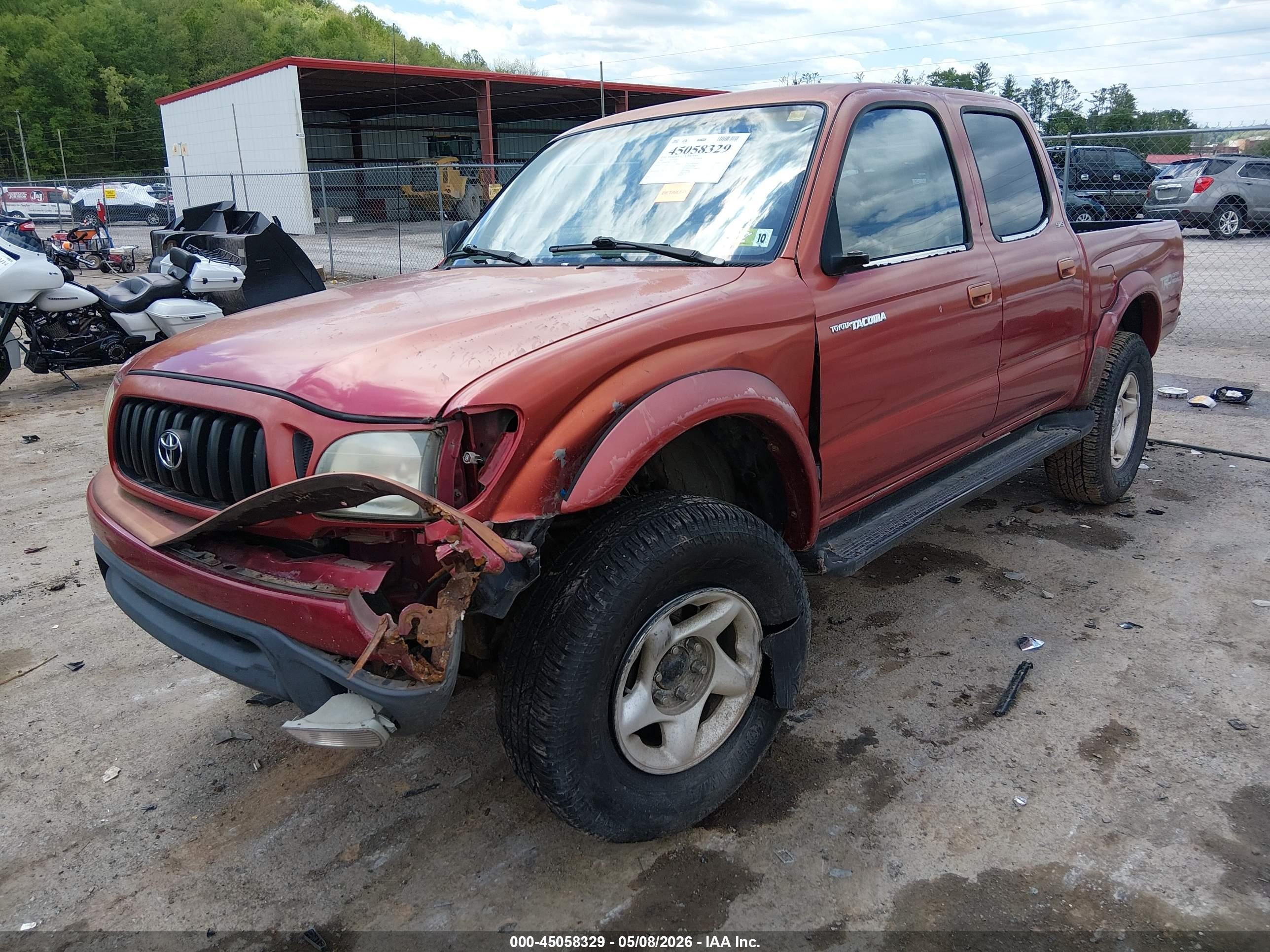 2002 Toyota Tacoma Base V6 Красный vin: 5TEHN72N32Z119458