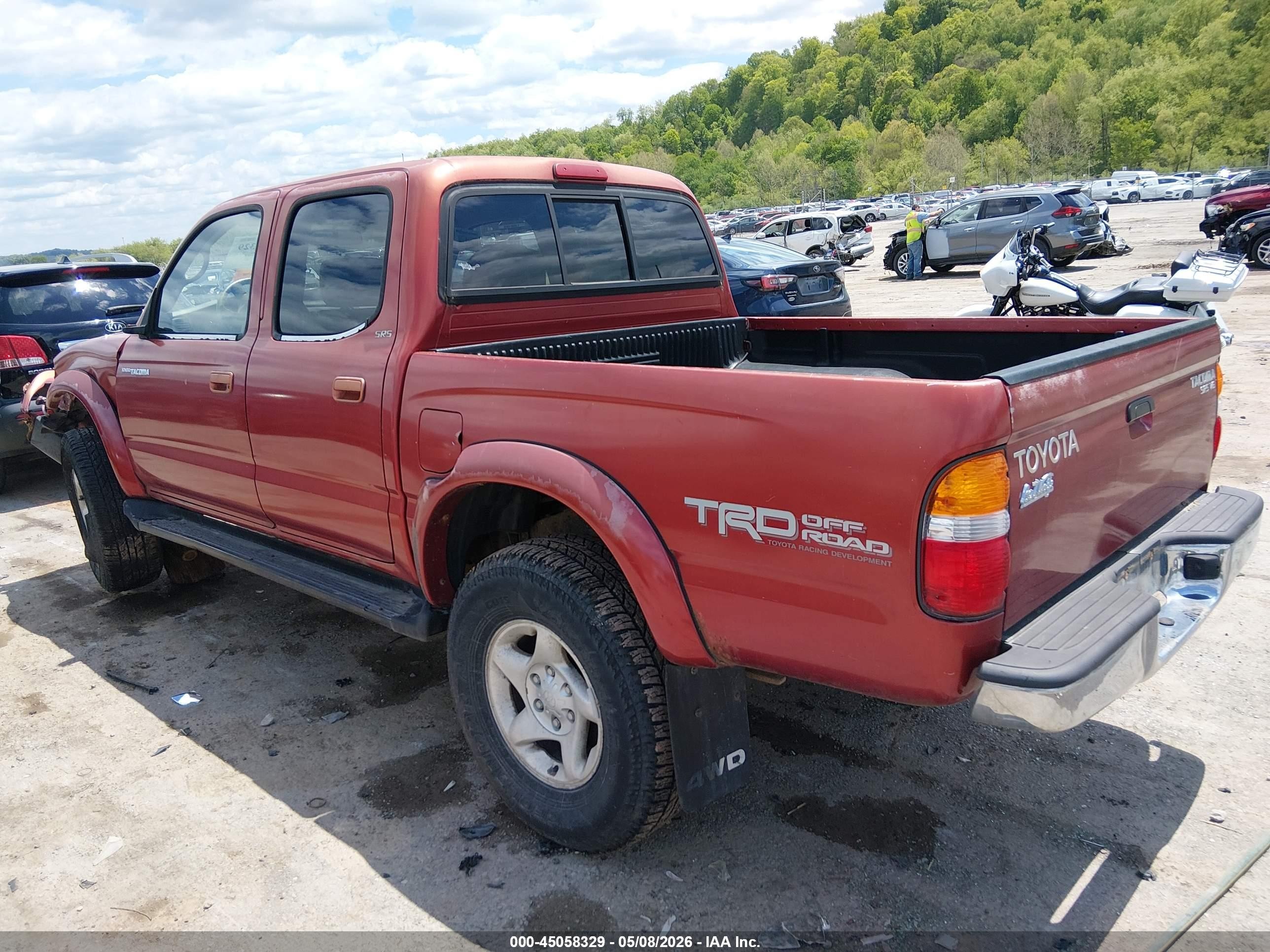 2002 Toyota Tacoma Base V6 Красный vin: 5TEHN72N32Z119458