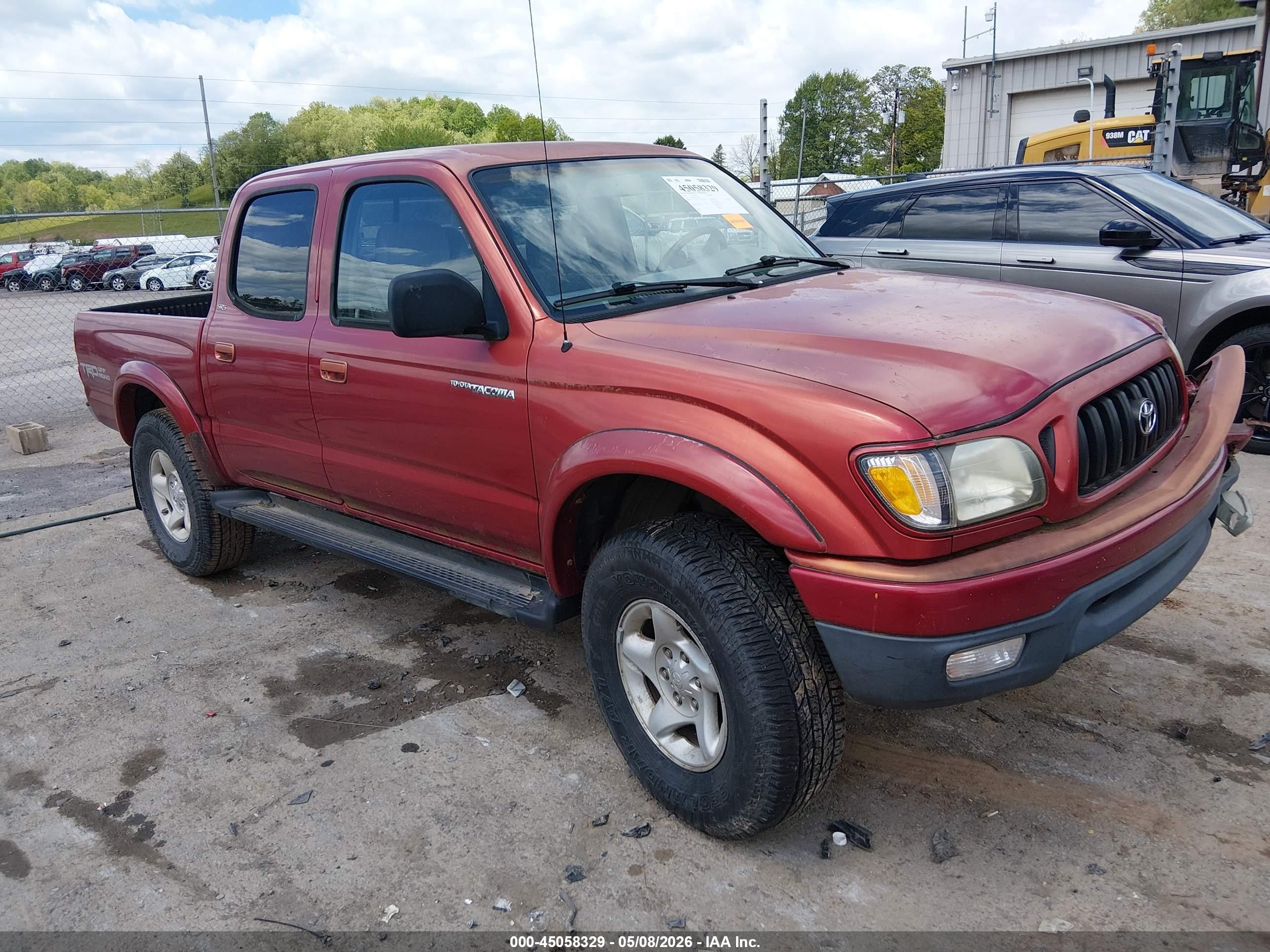 2002 Toyota Tacoma Base V6 Red vin: 5TEHN72N32Z119458