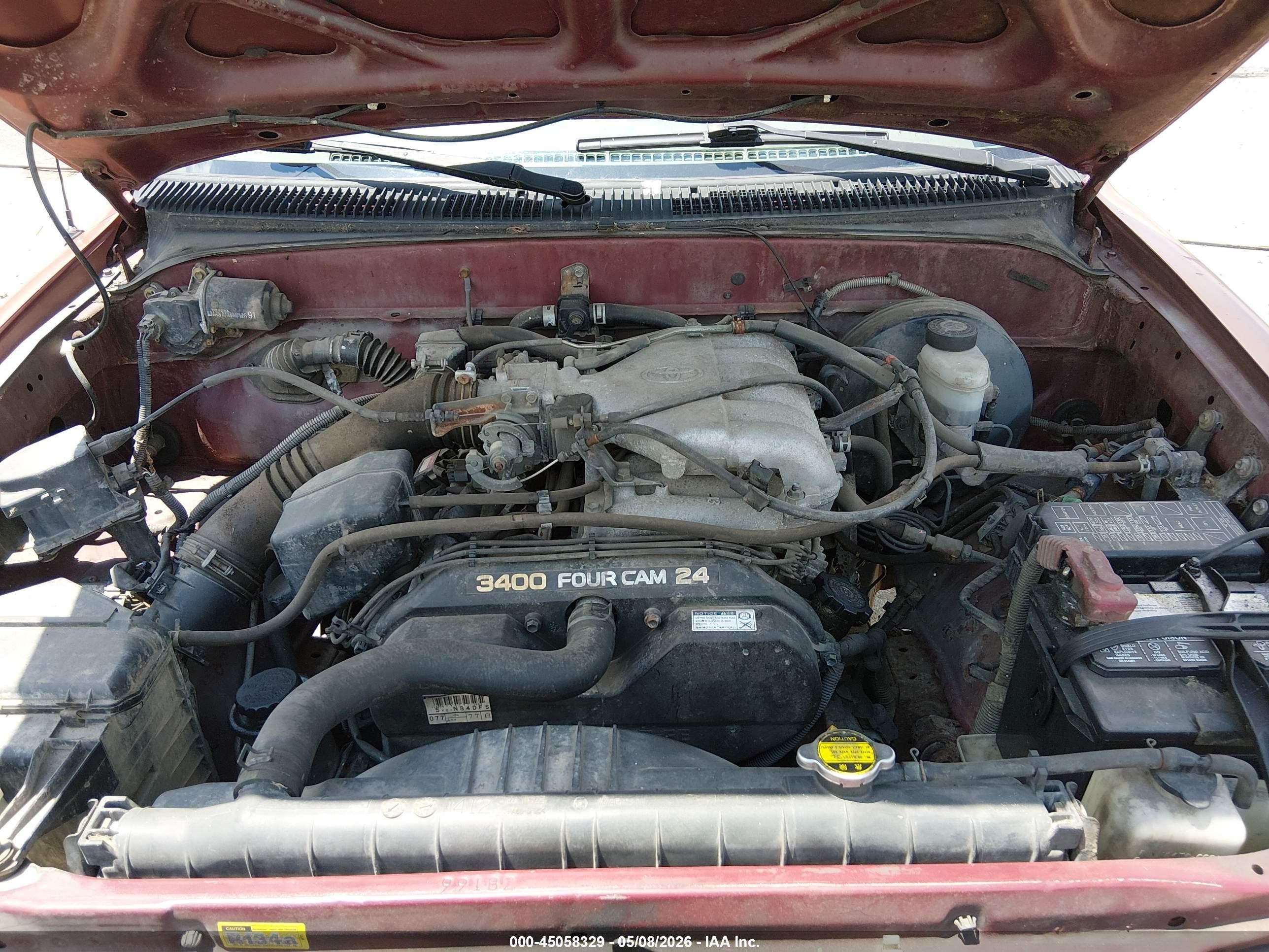 2002 Toyota Tacoma Base V6 Красный vin: 5TEHN72N32Z119458