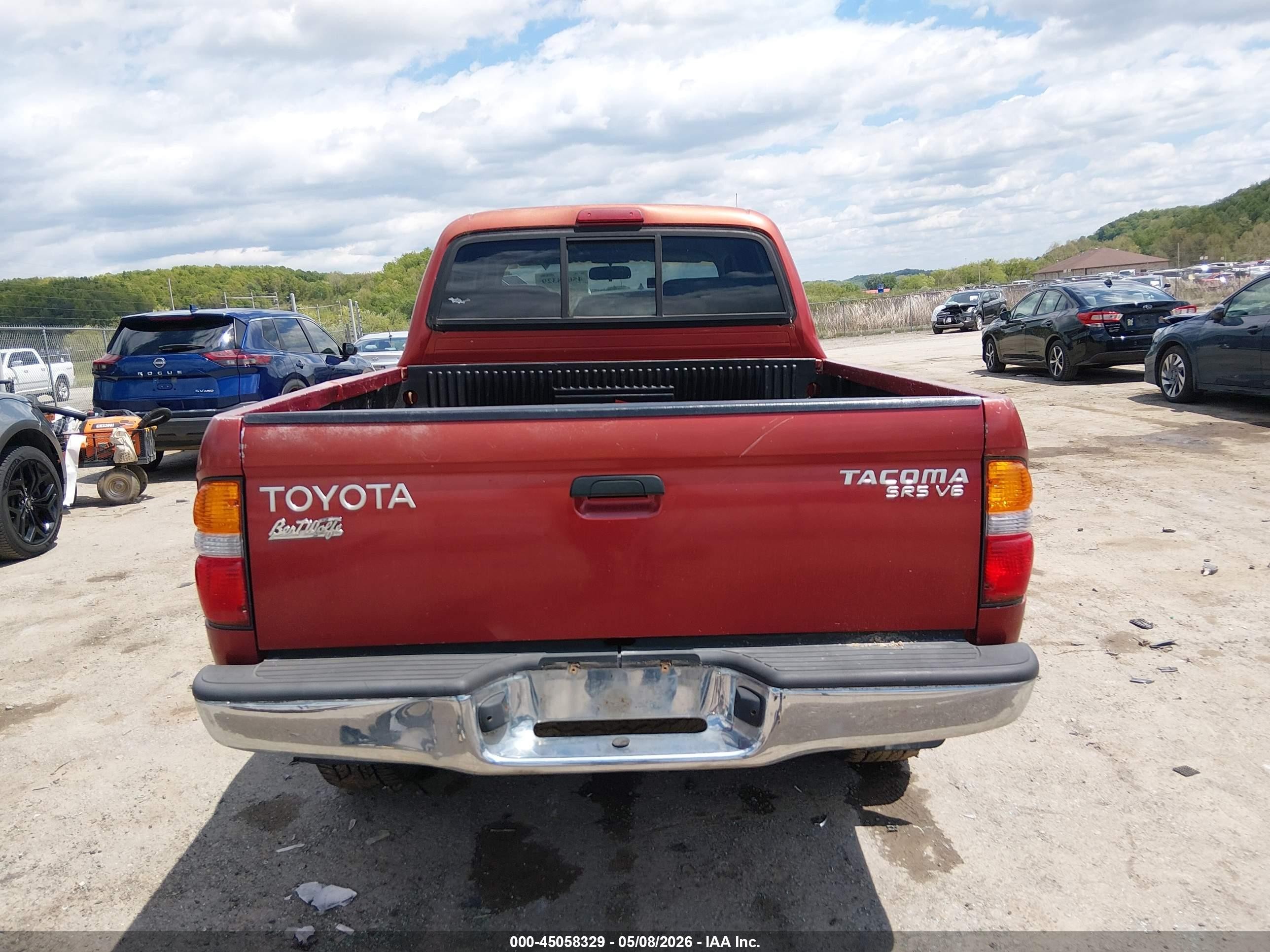 2002 Toyota Tacoma Base V6 Красный vin: 5TEHN72N32Z119458